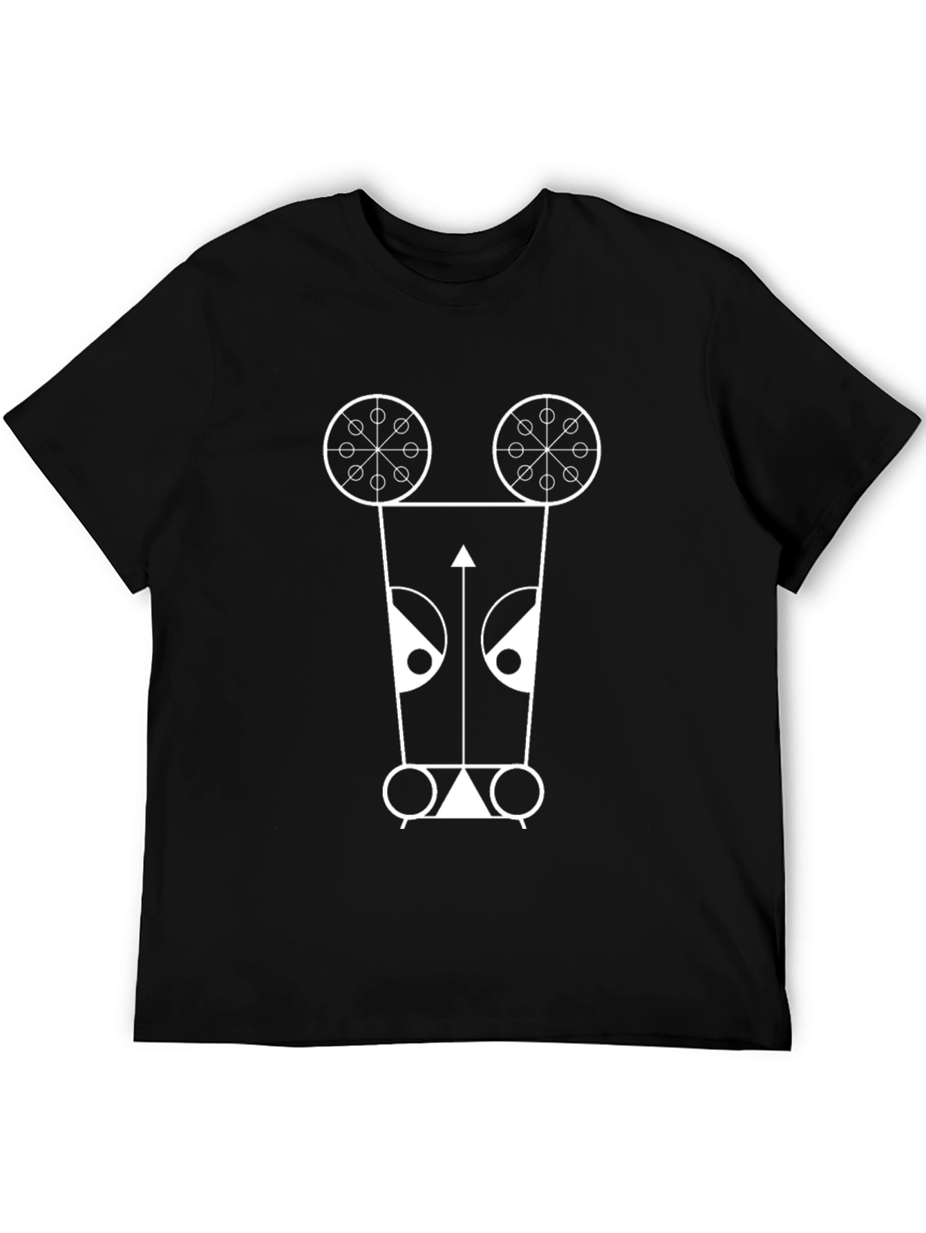 Geometric Art Black T-Shirt - Unique Design
