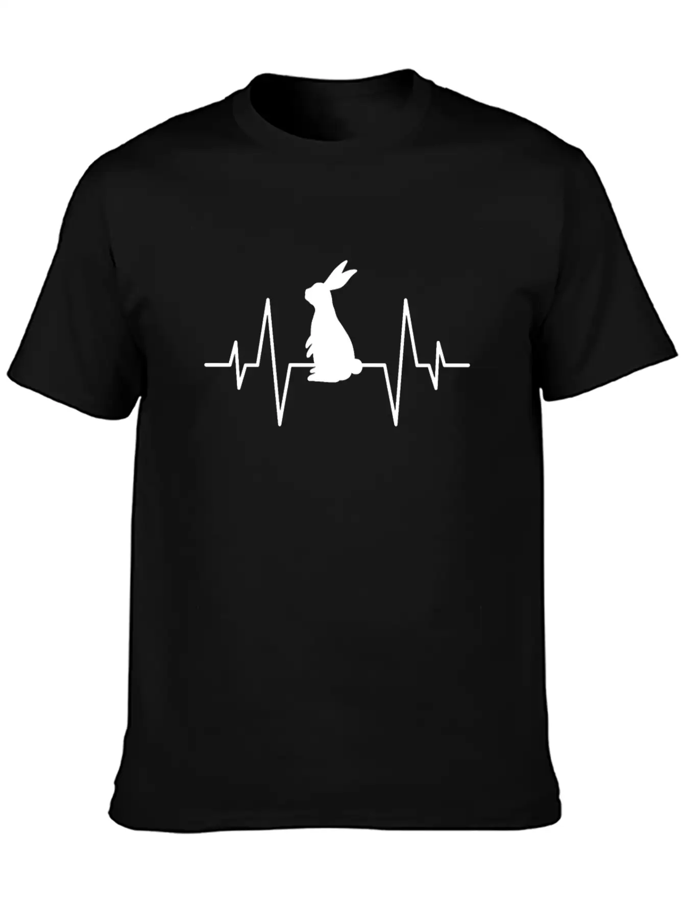 Rabbit Heartbeat Unisex Casual T-Shirt – Clean Design For Daily Comfort