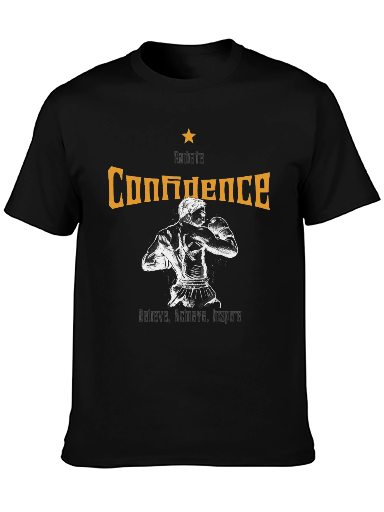 Radiate Confidence Graphic Tee - Motivational Design