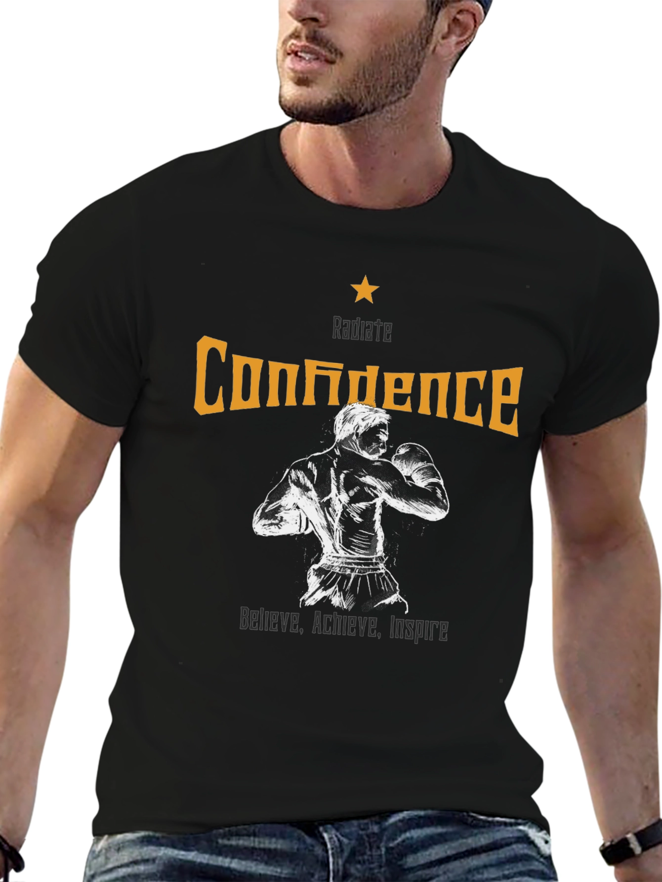 Radiate Confidence Graphic Tee - Motivational Design
