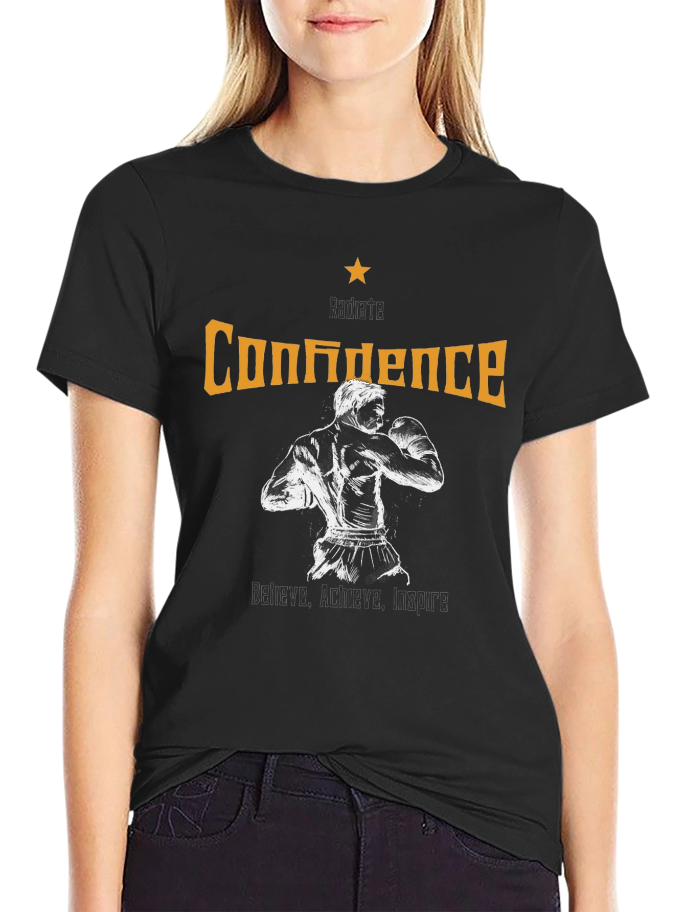 Radiate Confidence Graphic Tee - Motivational Design