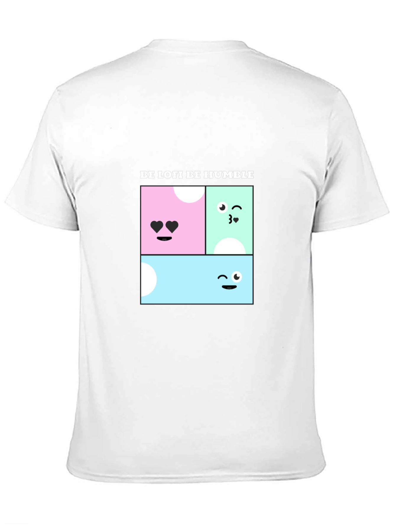 Be Lofi Be Humble Black T-Shirt with Kawaii Design