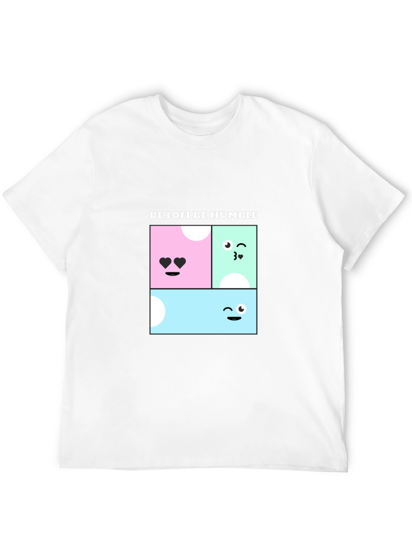 Be Lofi Be Humble Black T-Shirt with Kawaii Design