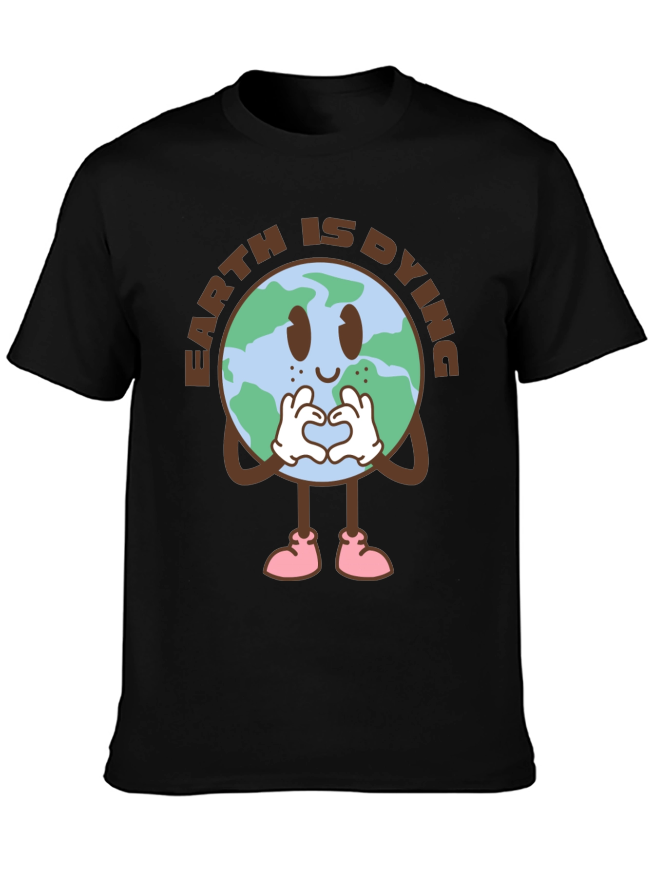 Earth is Dying Graphic T-Shirt - Black Cotton Tee