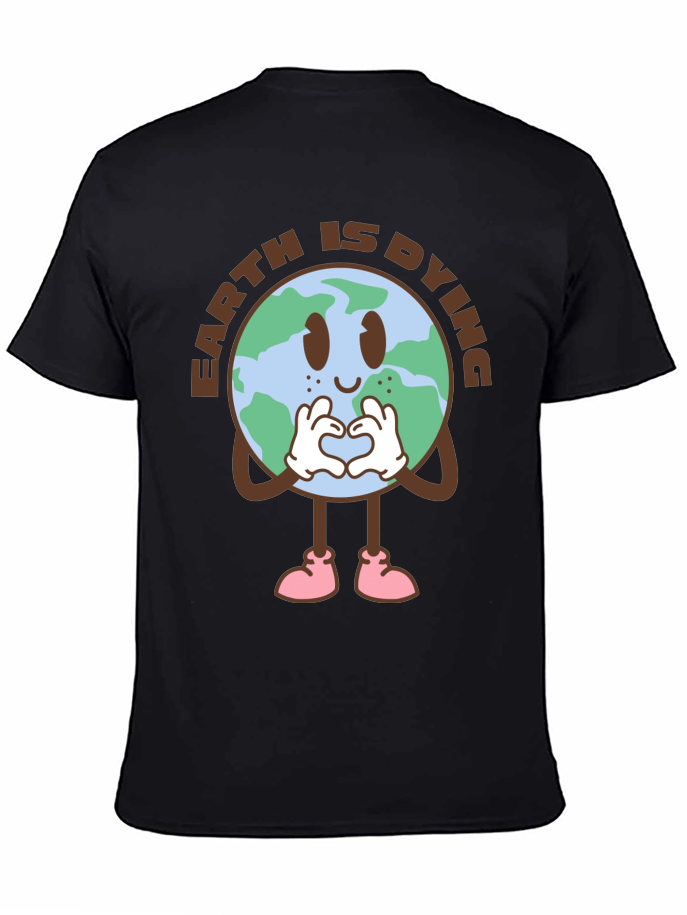 Earth is Dying Graphic T-Shirt - Black Cotton Tee