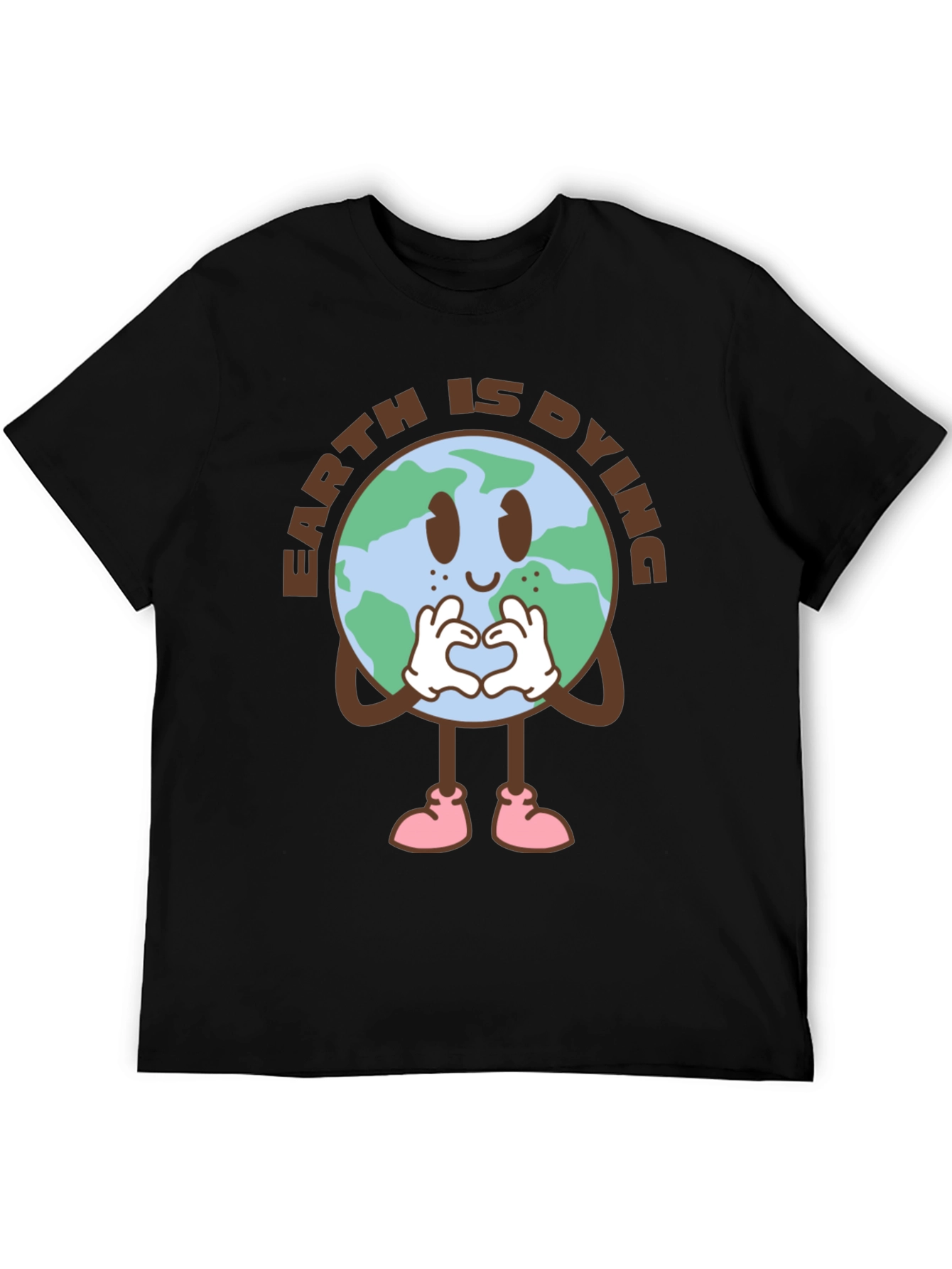 Earth is Dying Graphic T-Shirt - Black Cotton Tee