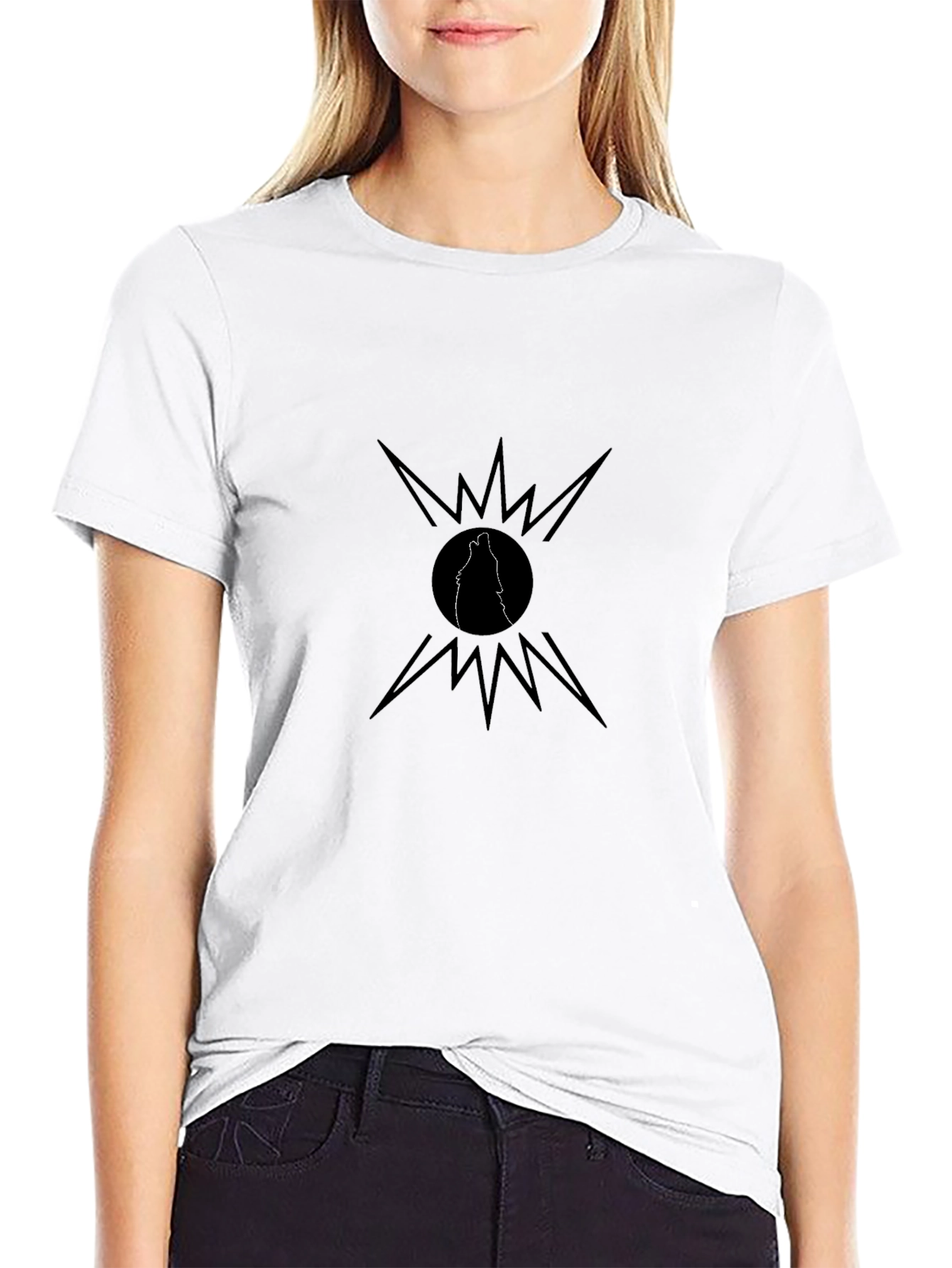 Black Wolf Howl T-Shirt - Graphic Tee