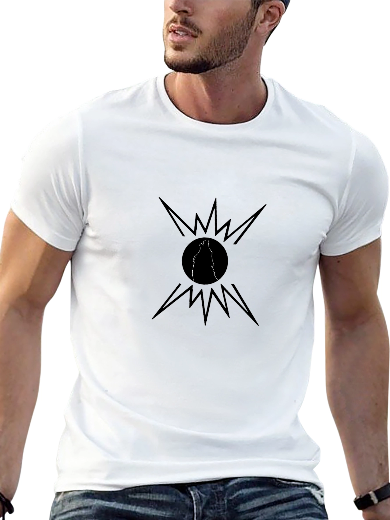 Black Wolf Howl T-Shirt - Graphic Tee