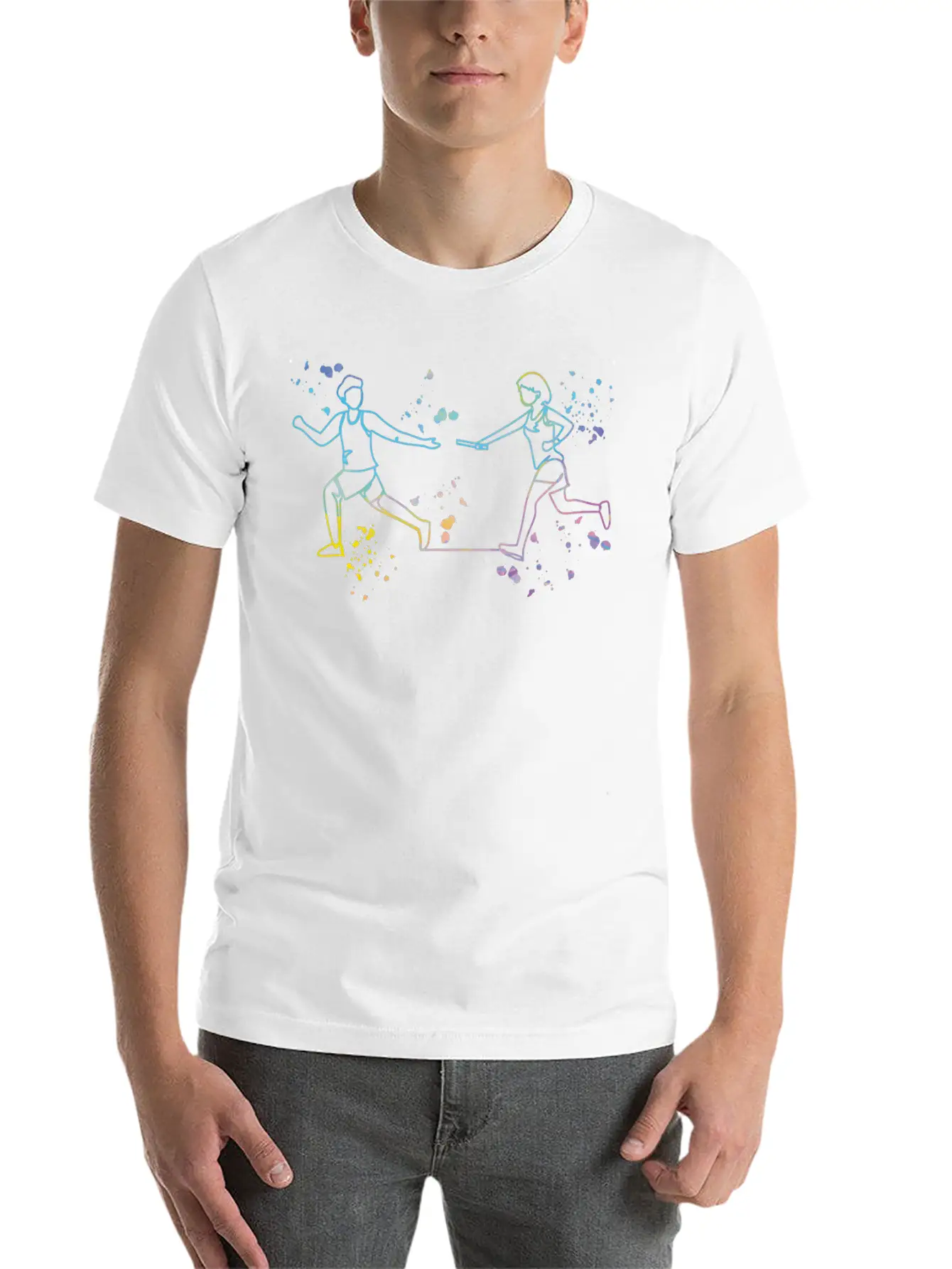 Relay Racer Relay Racing Relay Race Unisex Casual T-Shirt – Clean Design For Daily Comfort