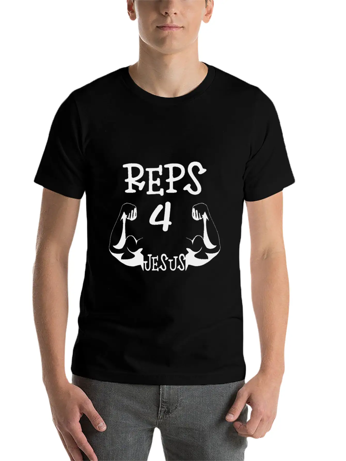 REPS 4 JESUS : Funny Jesus Unisex Casual T-Shirt – Clean Design For Daily Comfort