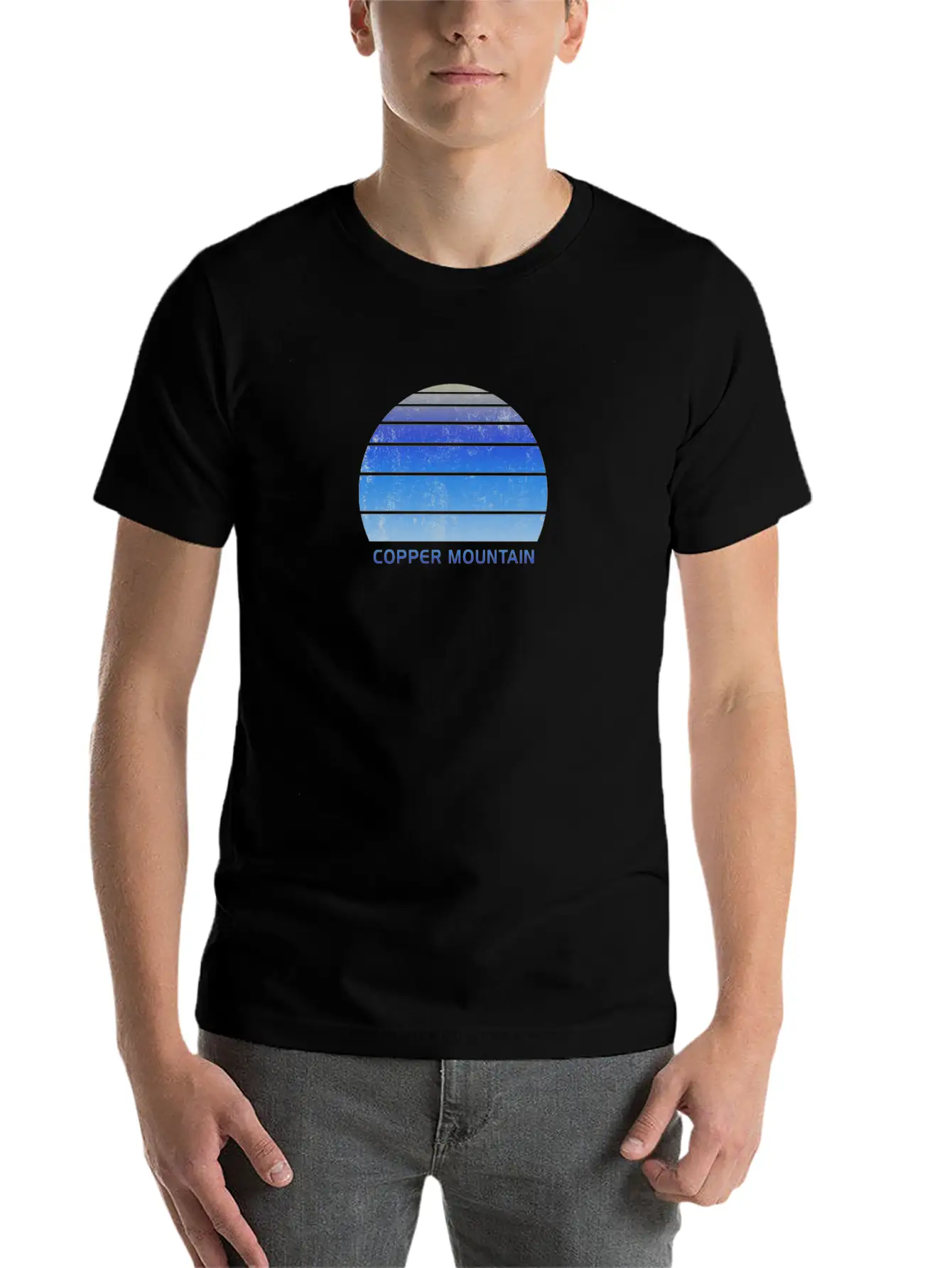 Retro Copper Mountain Colorado Sunset Outdoors Unisex Casual T-Shirt – Clean Design For Daily Comfort