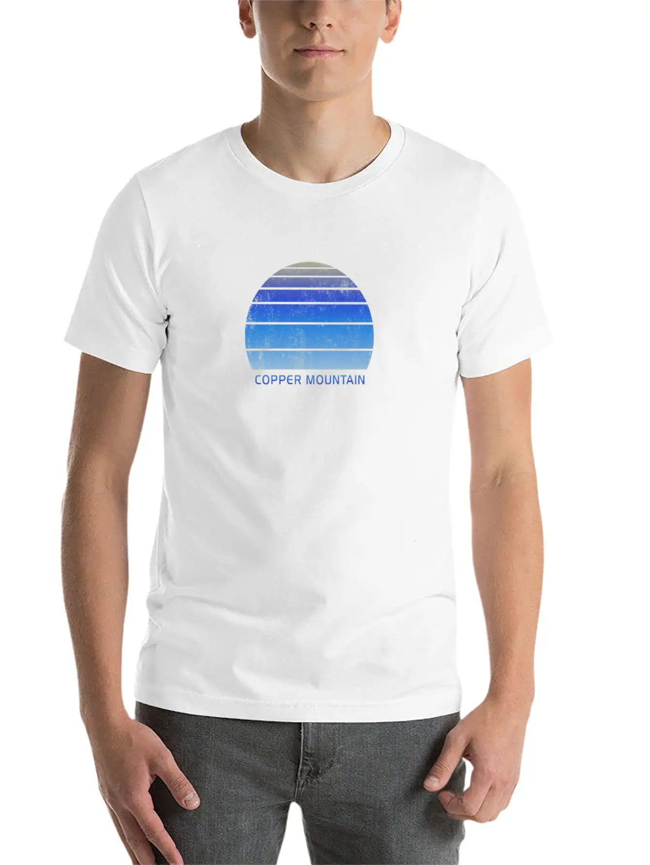 Retro Copper Mountain Colorado Sunset Outdoors Unisex Casual T-Shirt – Clean Design For Daily Comfort