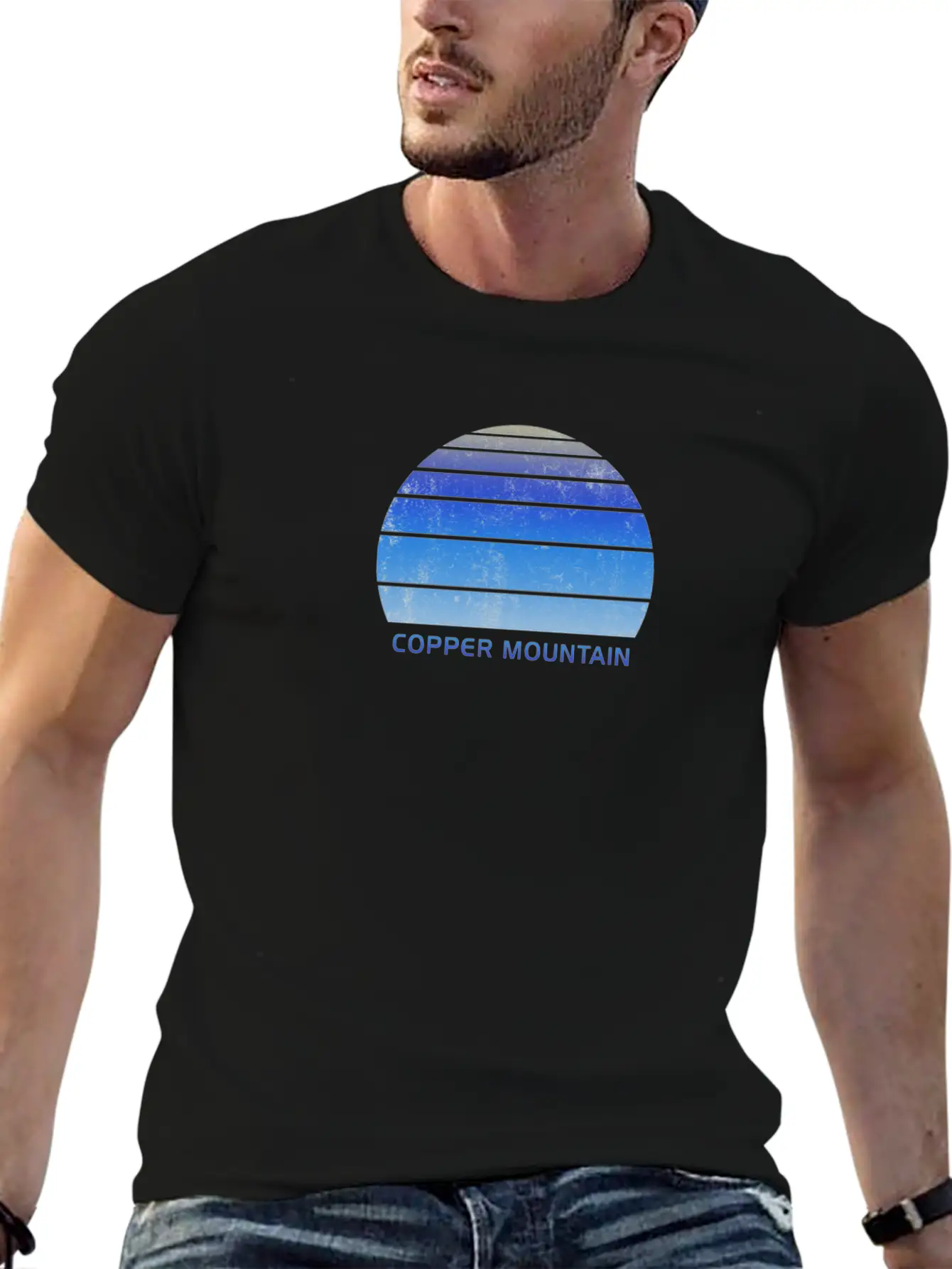 Retro Copper Mountain Colorado Sunset Outdoors Unisex Casual T-Shirt – Clean Design For Daily Comfort