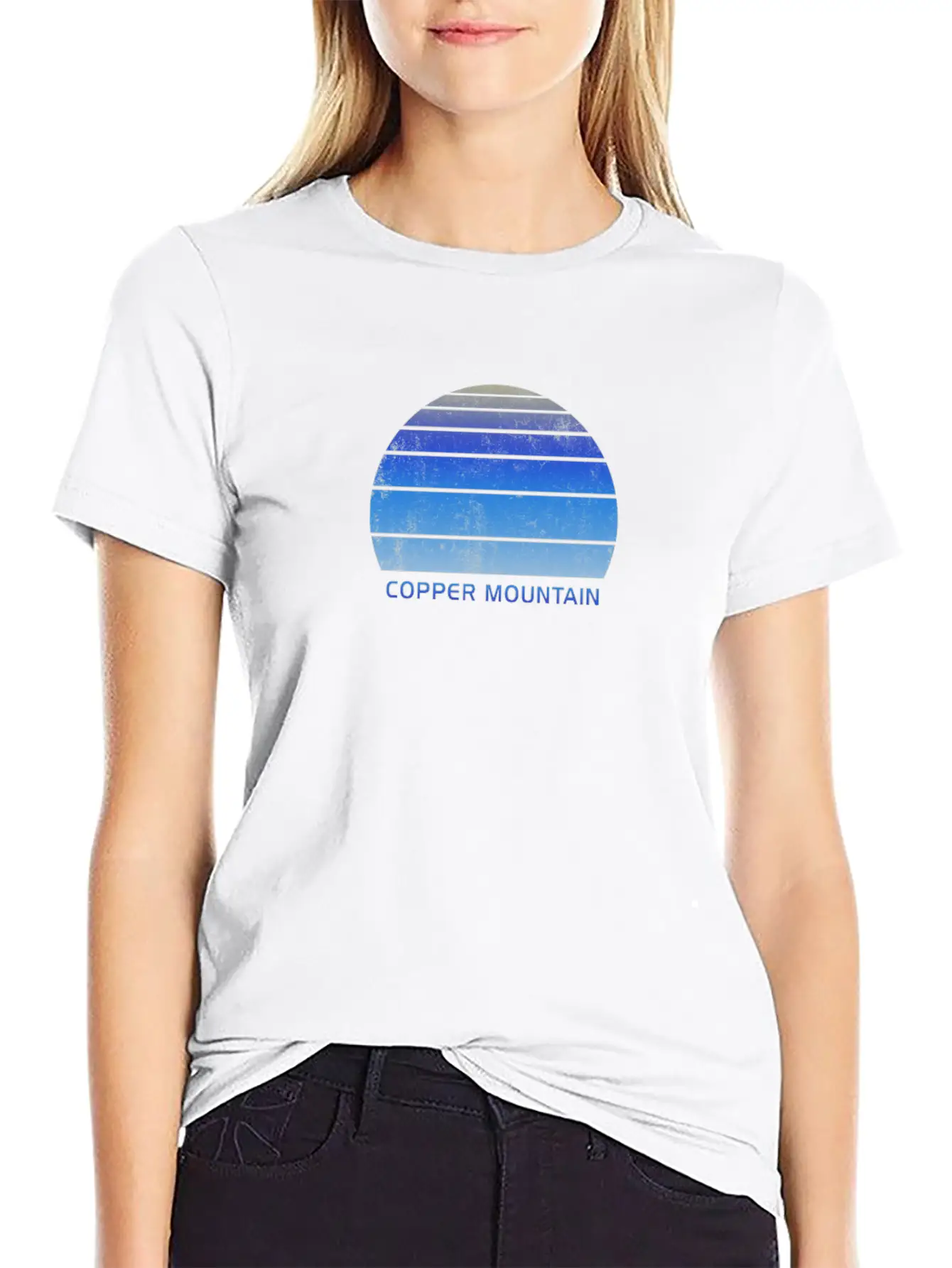 Retro Copper Mountain Colorado Sunset Outdoors Unisex Casual T-Shirt – Clean Design For Daily Comfort
