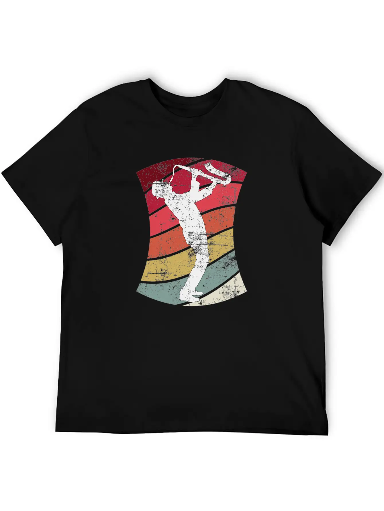 Retro Jazz Saxophone Player Unisex Casual T-Shirt – Clean Design For Daily Comfort