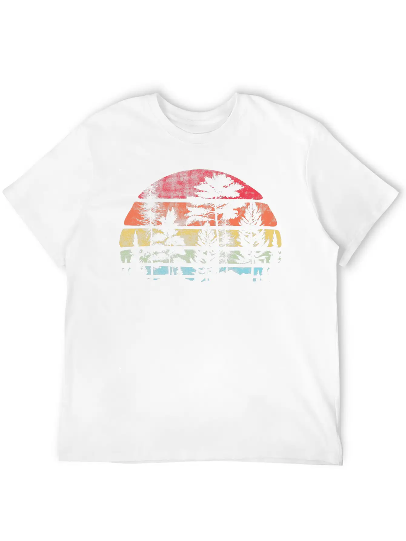 Retro Style Wildlife Trees Outdoors Nature Forest Unisex Casual T-Shirt – Clean Design For Daily Comfort