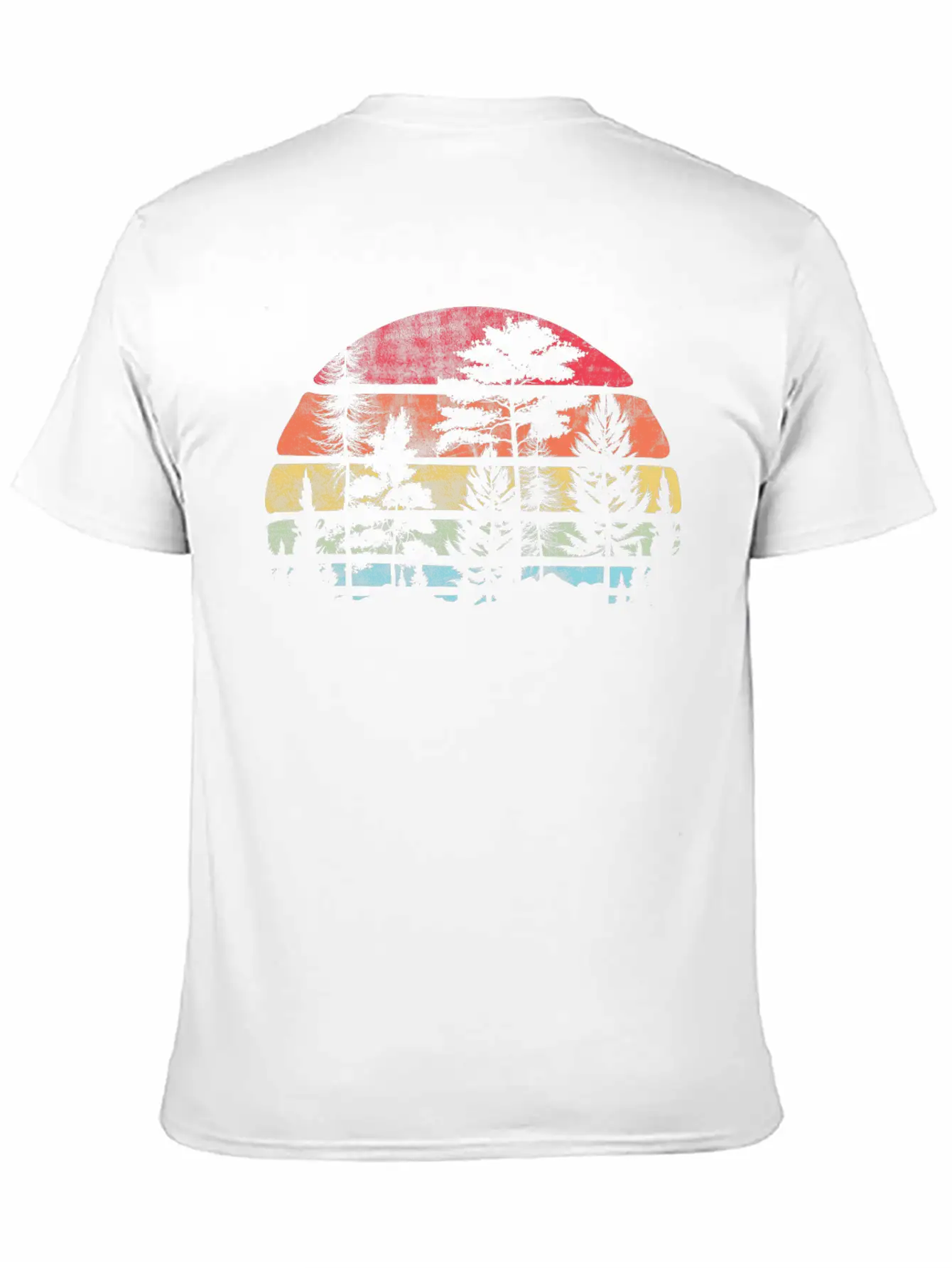 Retro Style Wildlife Trees Outdoors Nature Forest Unisex Casual T-Shirt – Clean Design For Daily Comfort