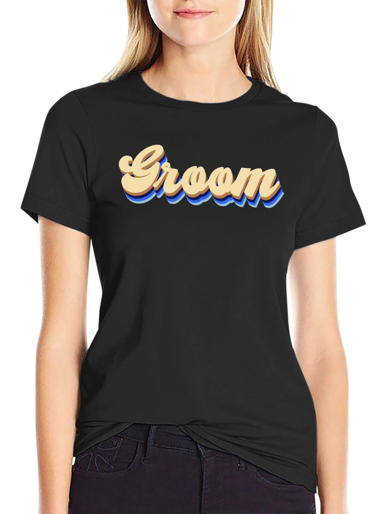 Groom Graphic Tee - Retro Wedding Party Shirt