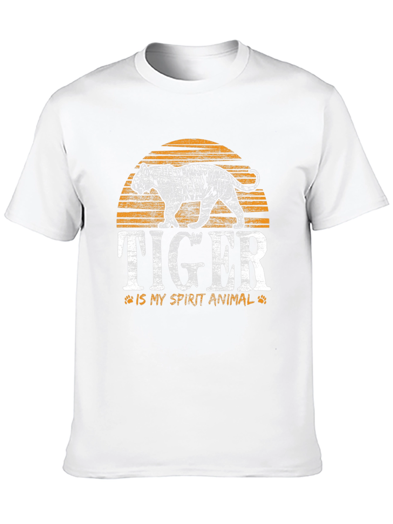 Tiger Spirit Animal Graphic Tee - Black