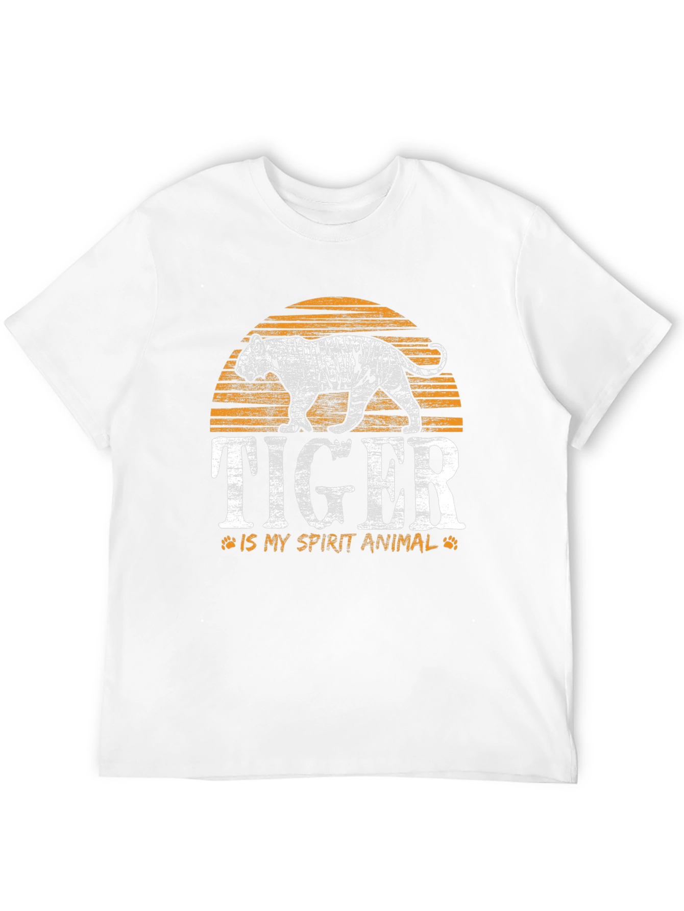 Tiger Spirit Animal Graphic Tee - Black