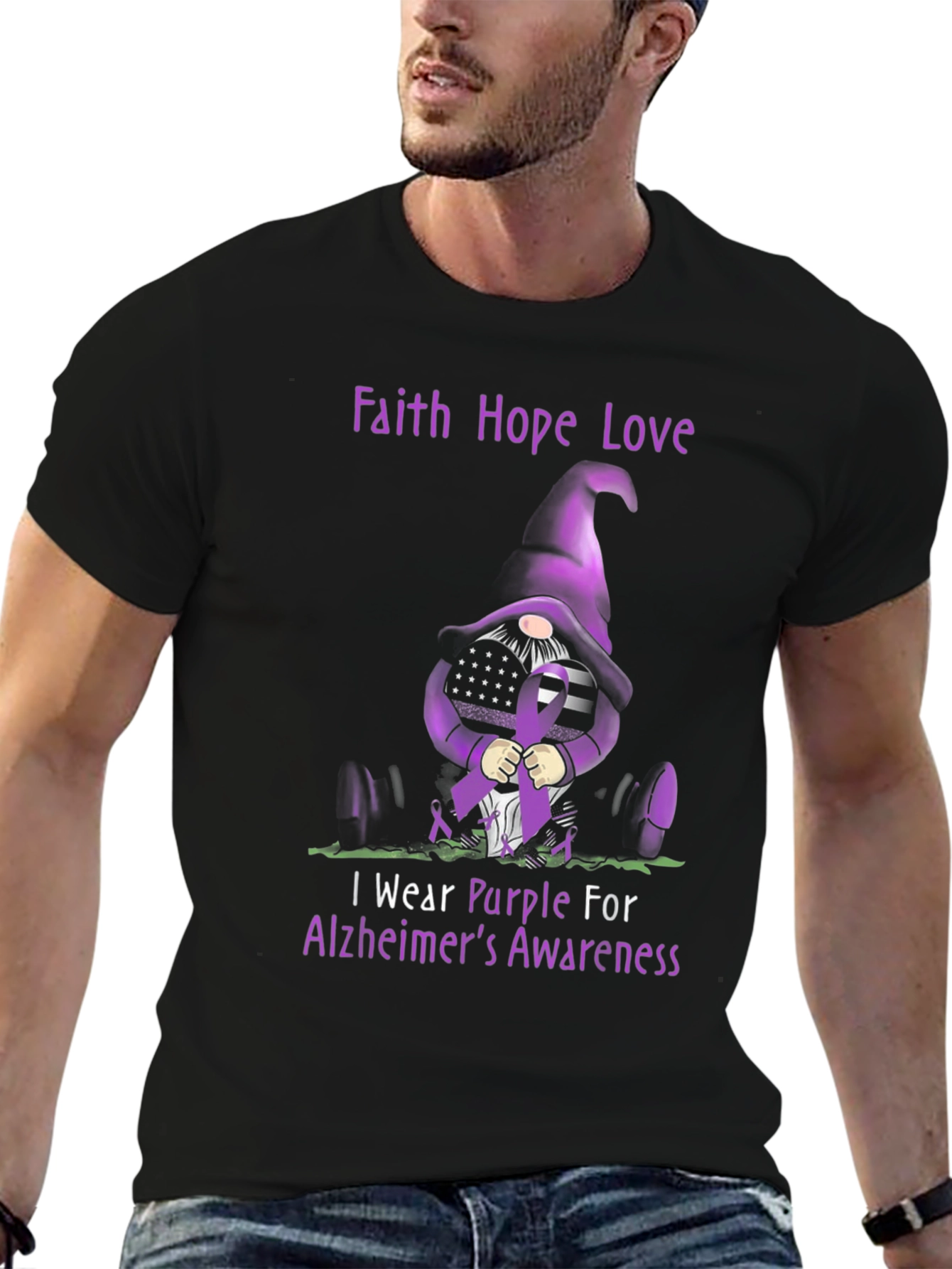 Alzheimers Awareness Gnome T-Shirt