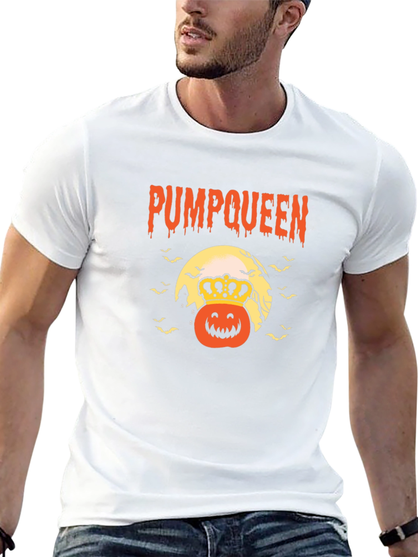 Pumpqueen Halloween Graphic Tee - Black