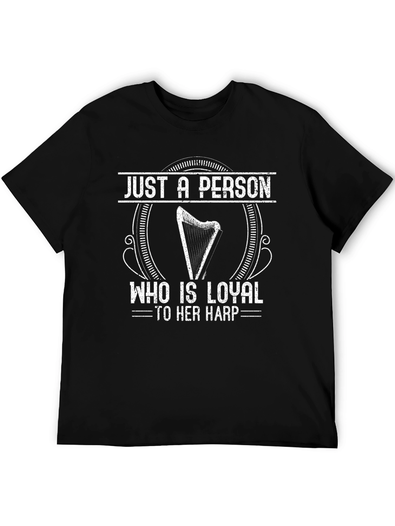 Loyal Harp Player Black T-Shirt
