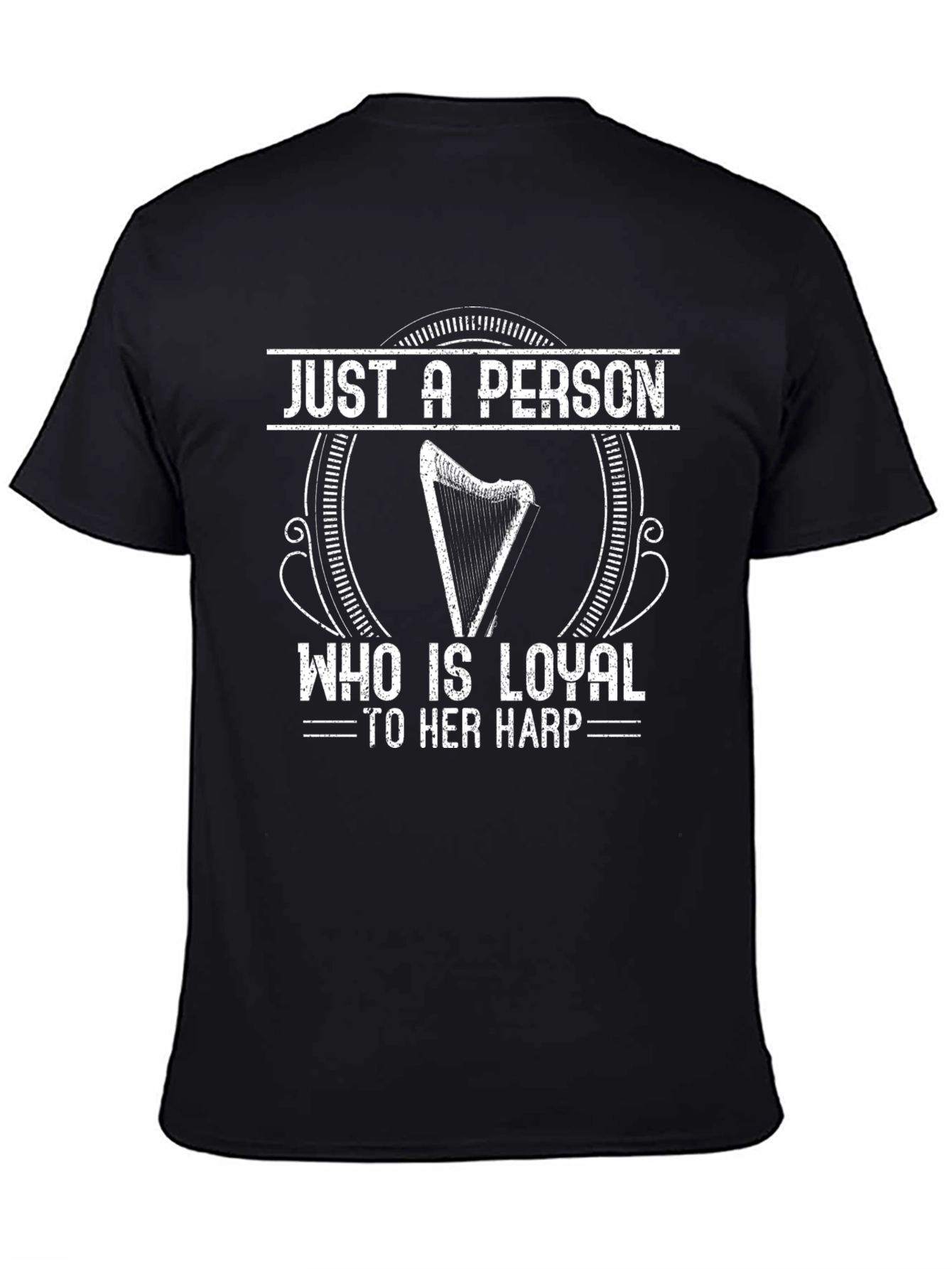 Loyal Harp Player Black T-Shirt