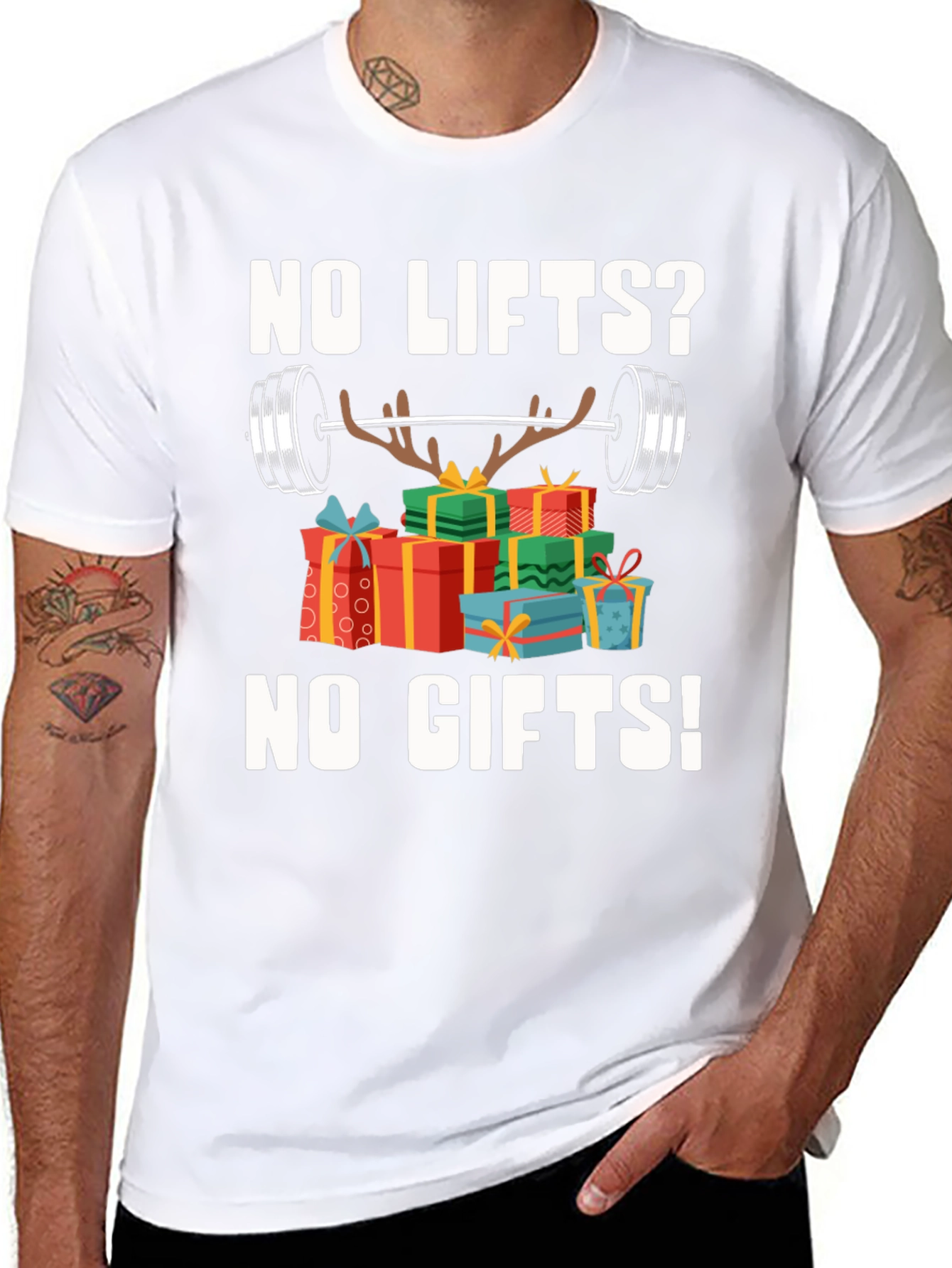 Funny Christmas Workout Gift T-Shirt