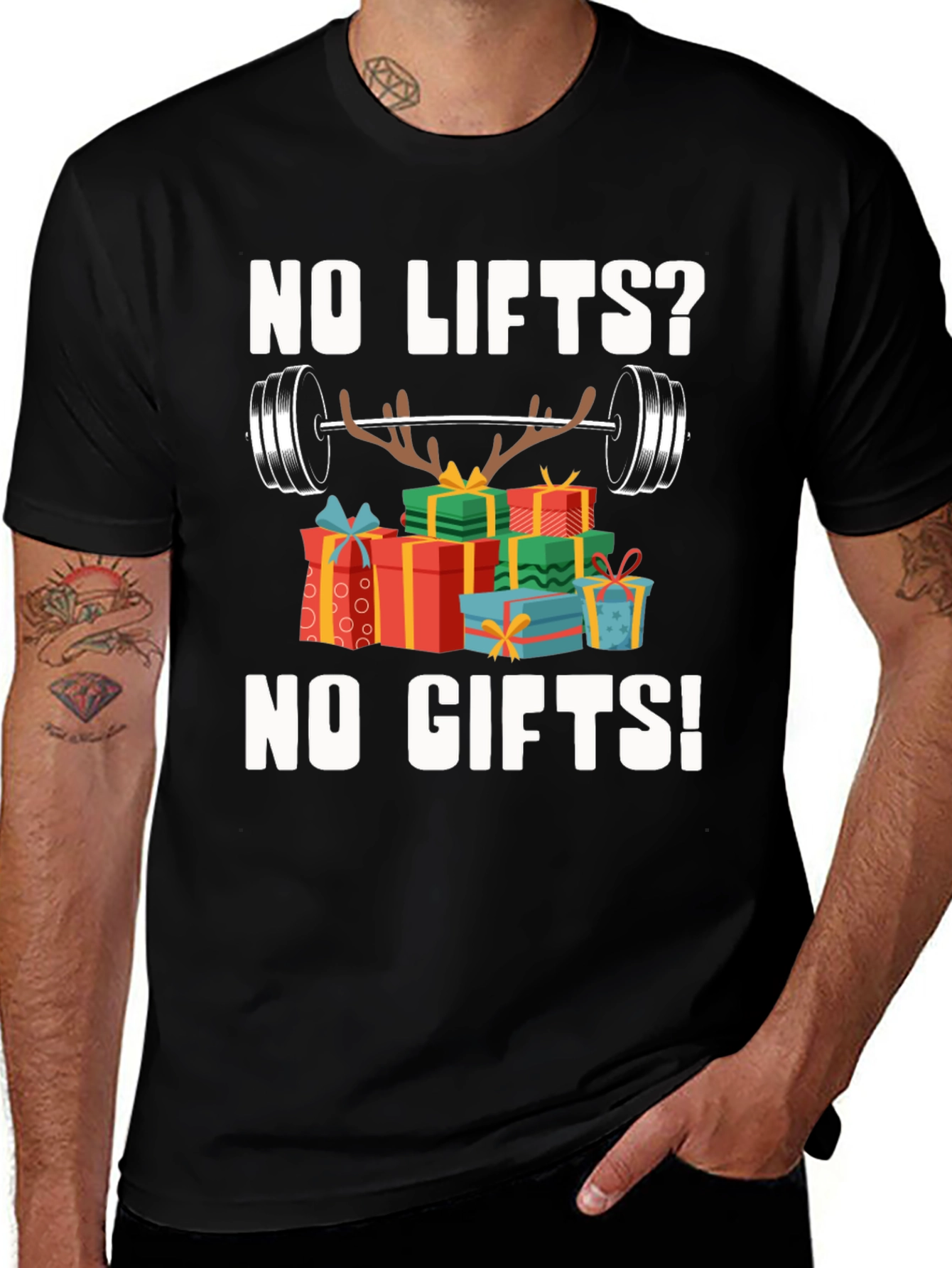 Funny Christmas Workout Gift T-Shirt
