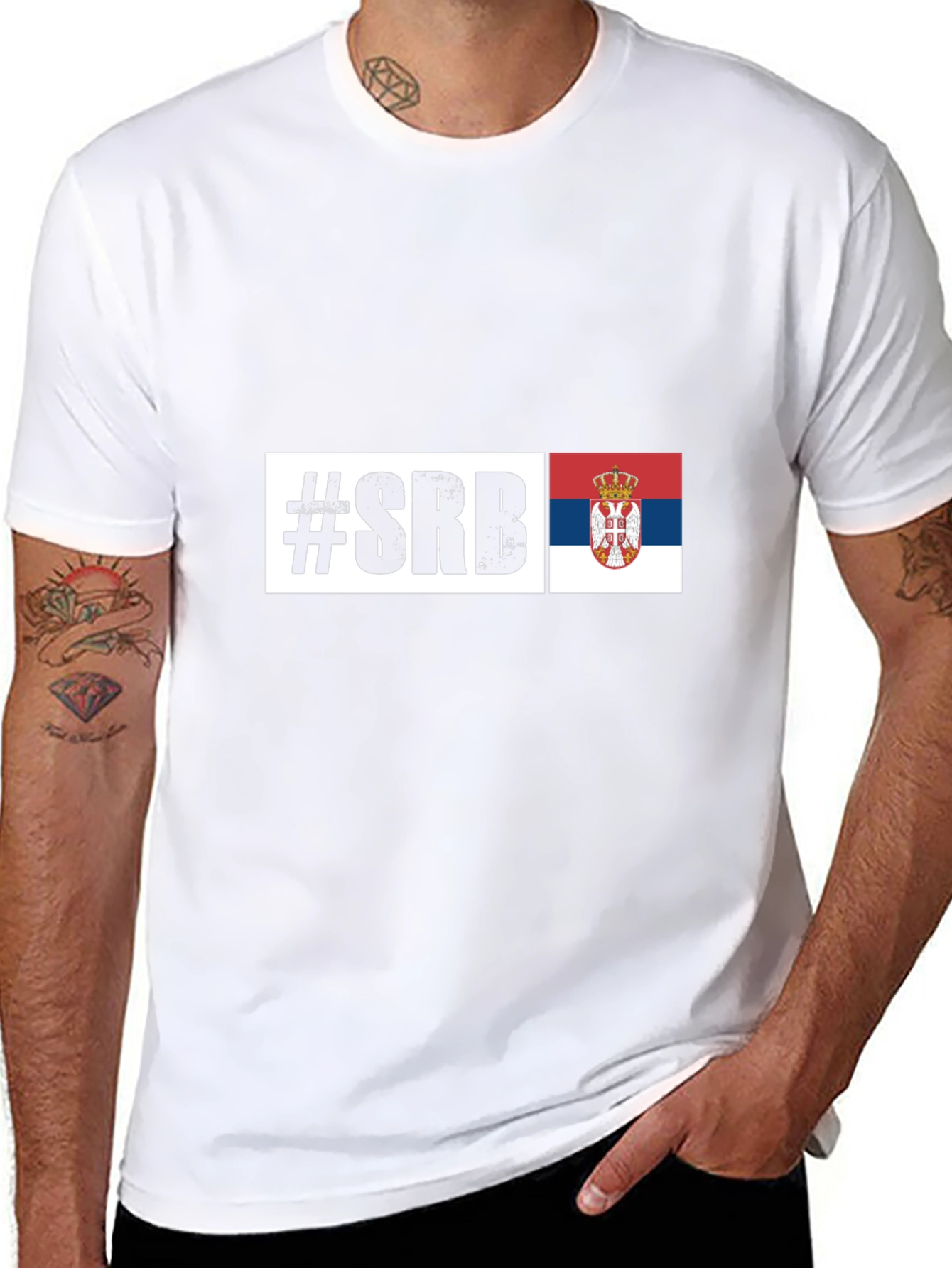 Serbia Pride Black T-Shirt #SRB Flag