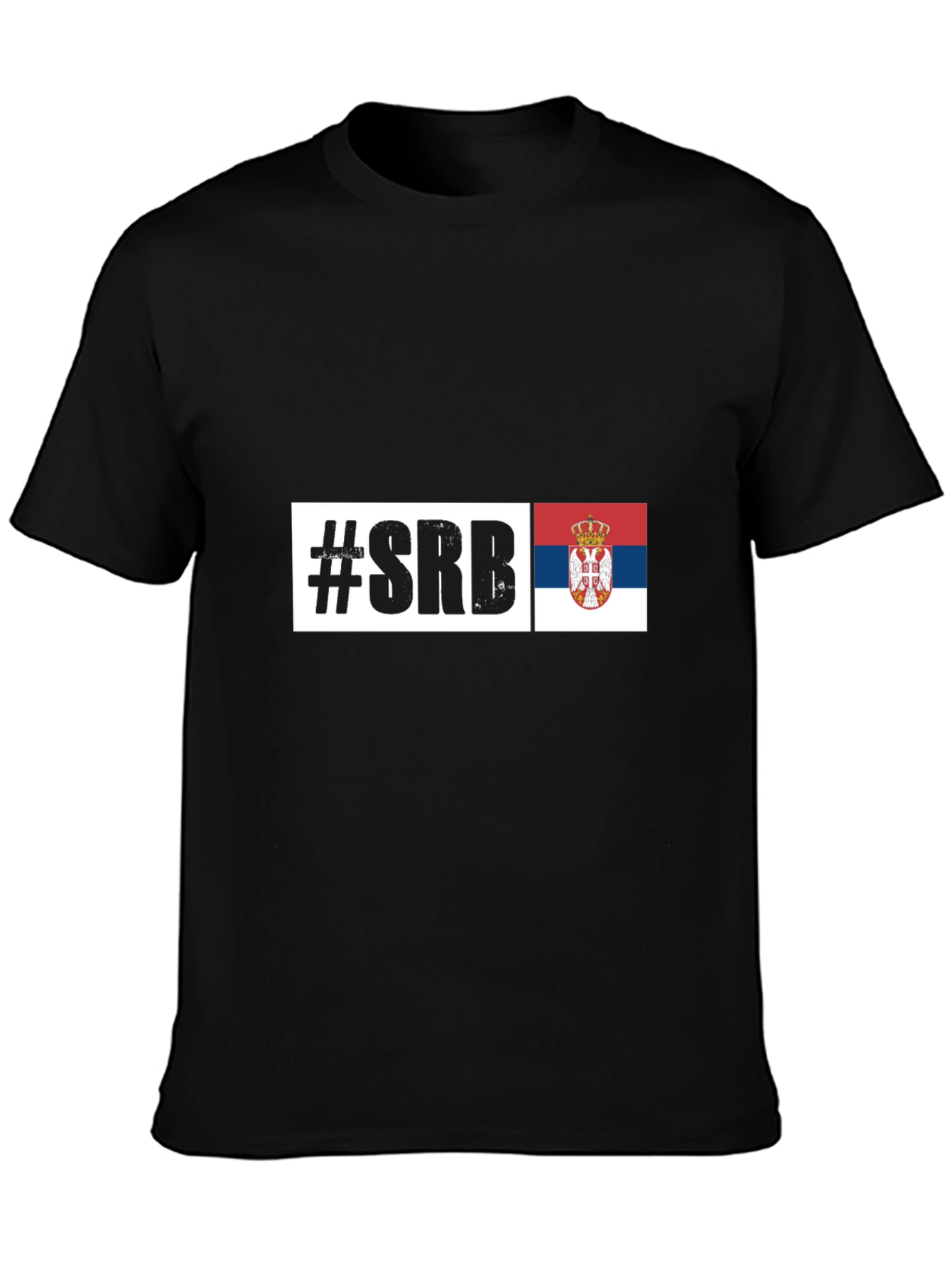 Serbia Pride Black T-Shirt #SRB Flag