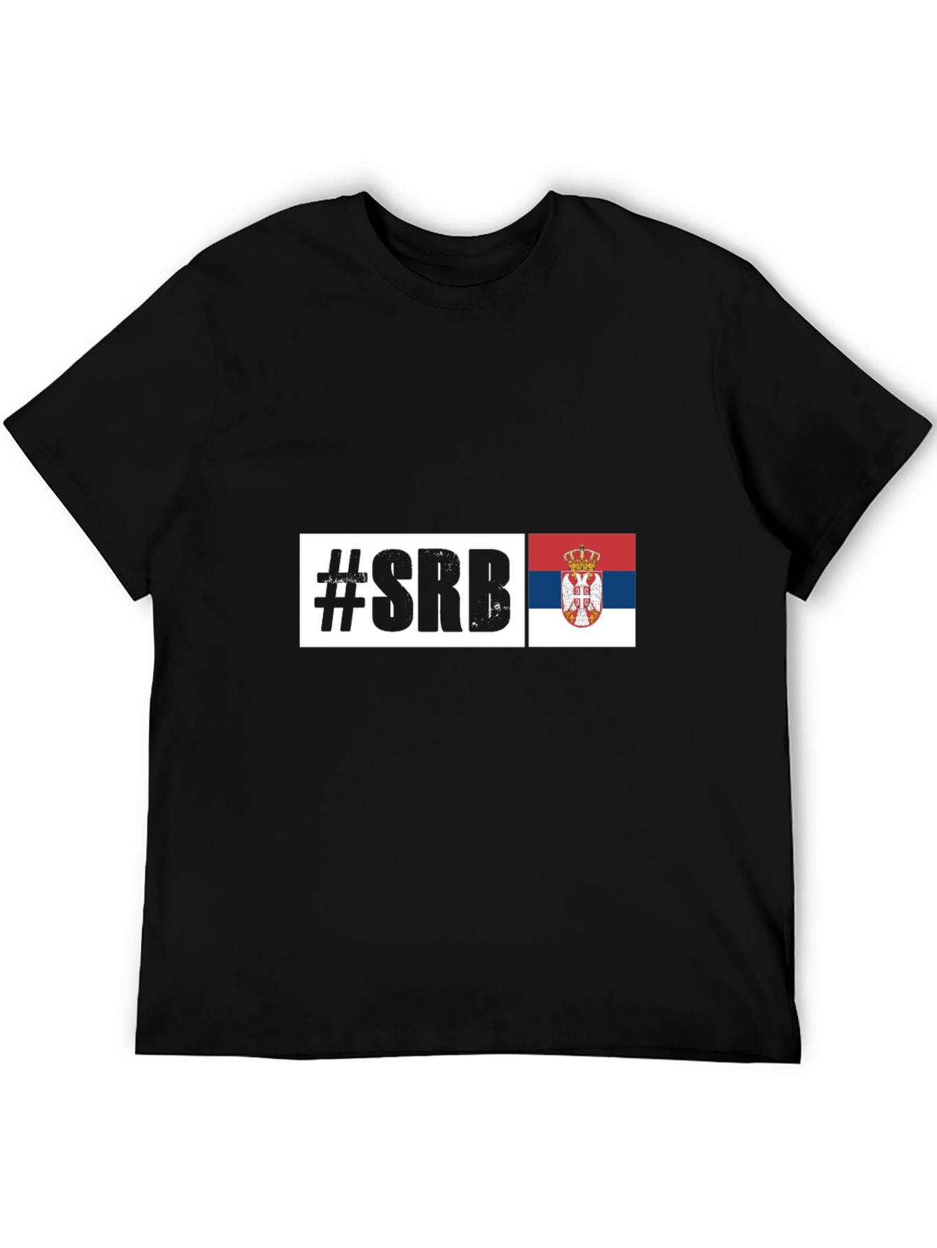 Serbia Pride Black T-Shirt #SRB Flag