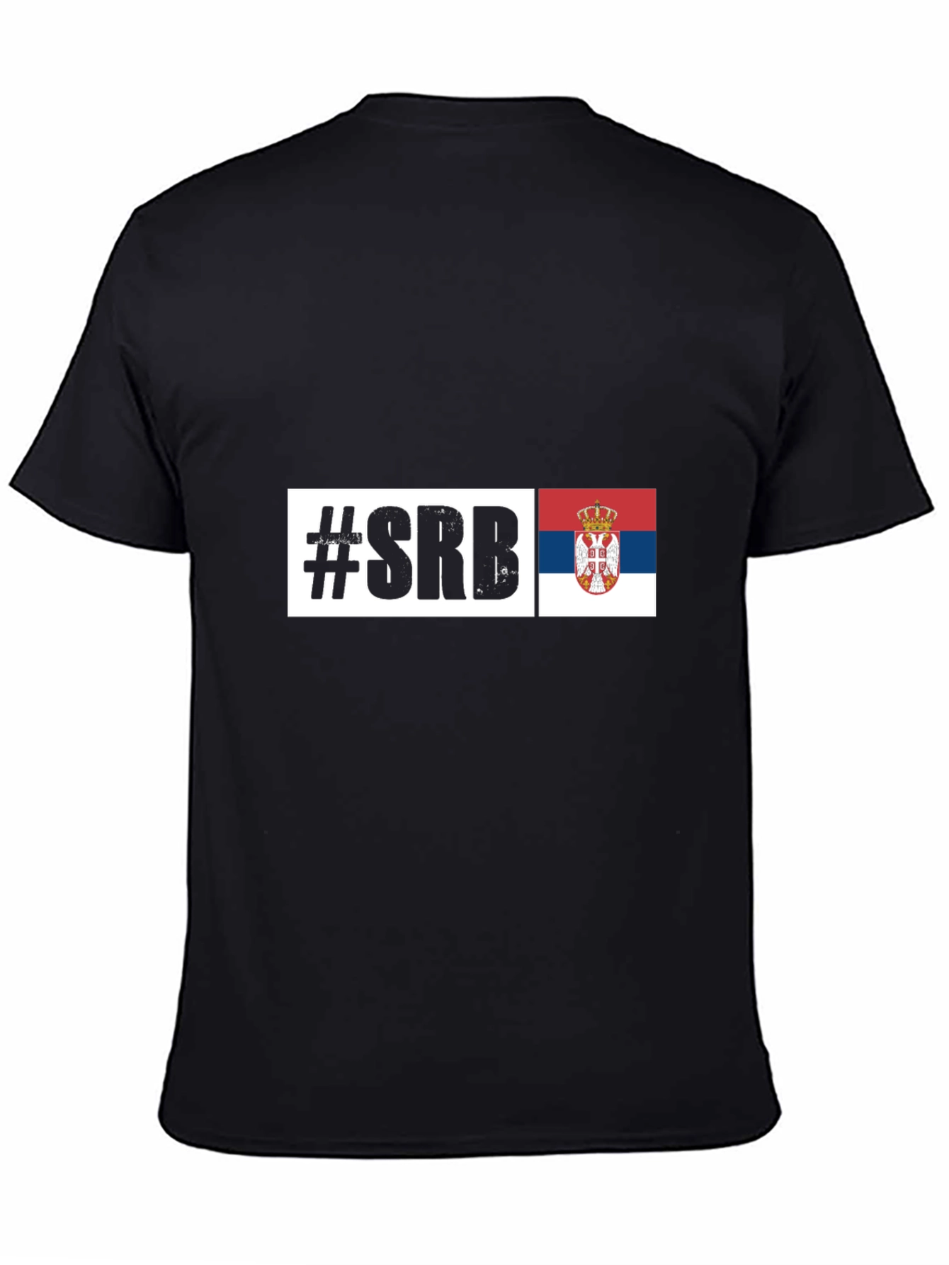 Serbia Pride Black T-Shirt #SRB Flag