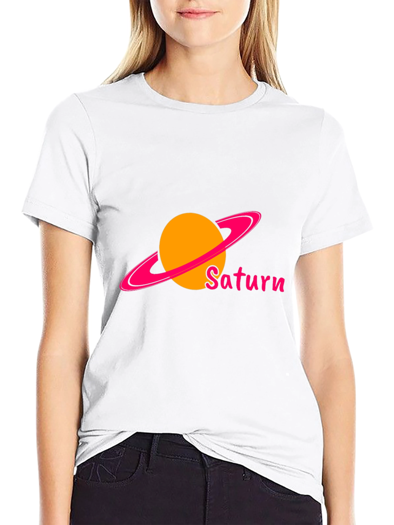 Saturn Graphic Black T-Shirt - Space & Planets