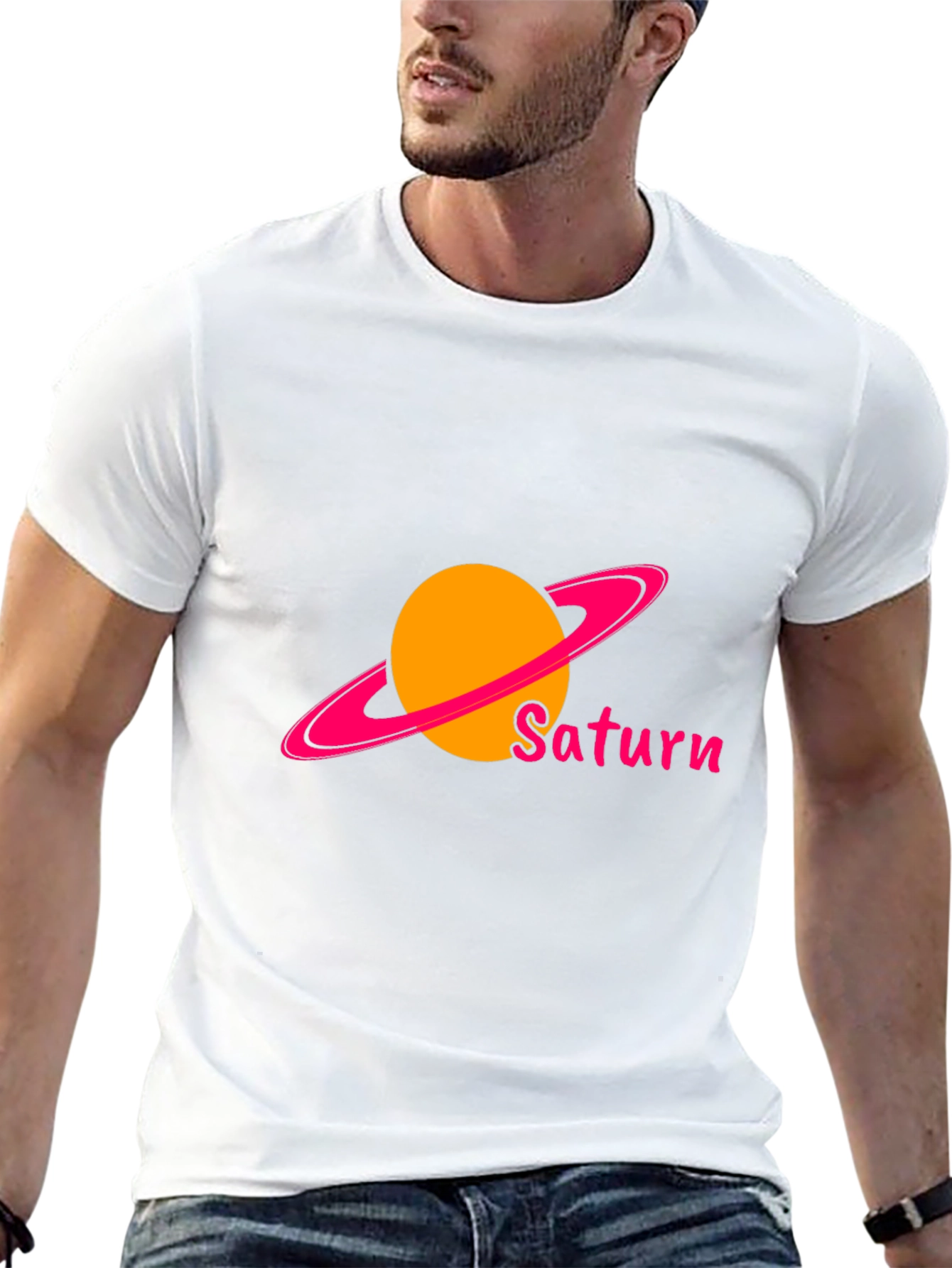 Saturn Graphic Black T-Shirt - Space & Planets