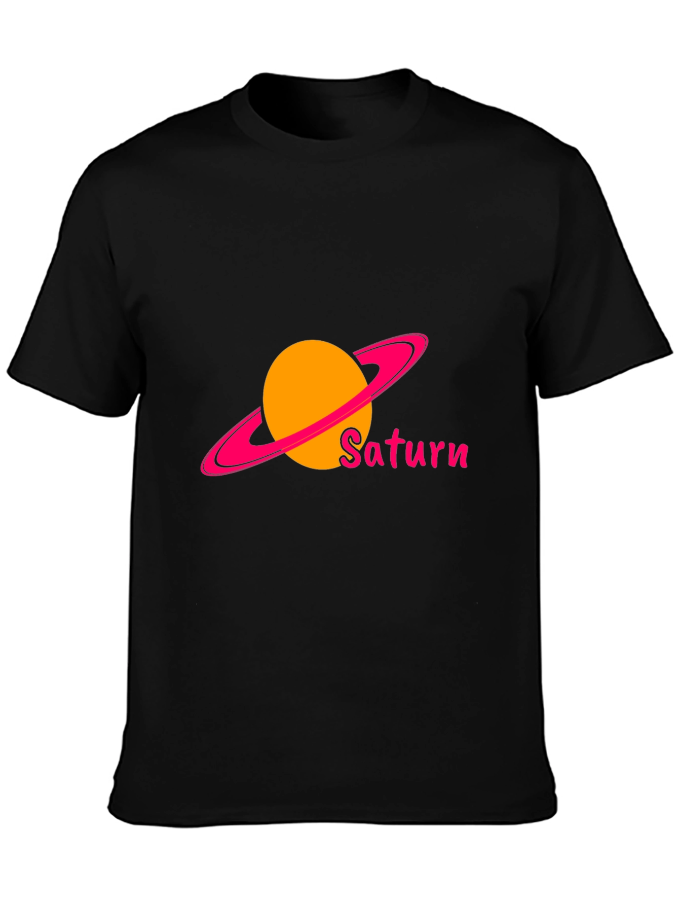 Saturn Graphic Black T-Shirt - Space & Planets