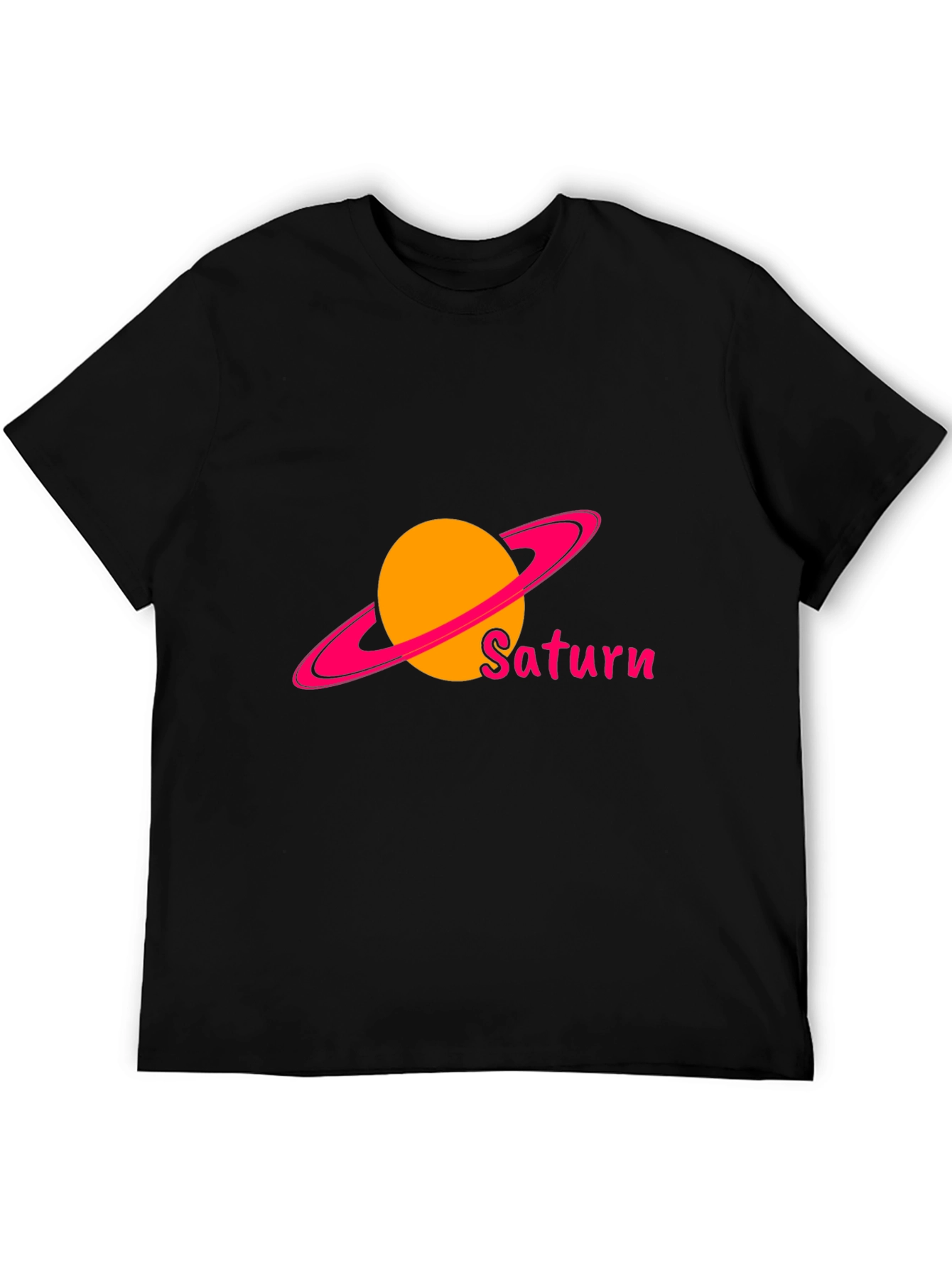 Saturn Graphic Black T-Shirt - Space & Planets