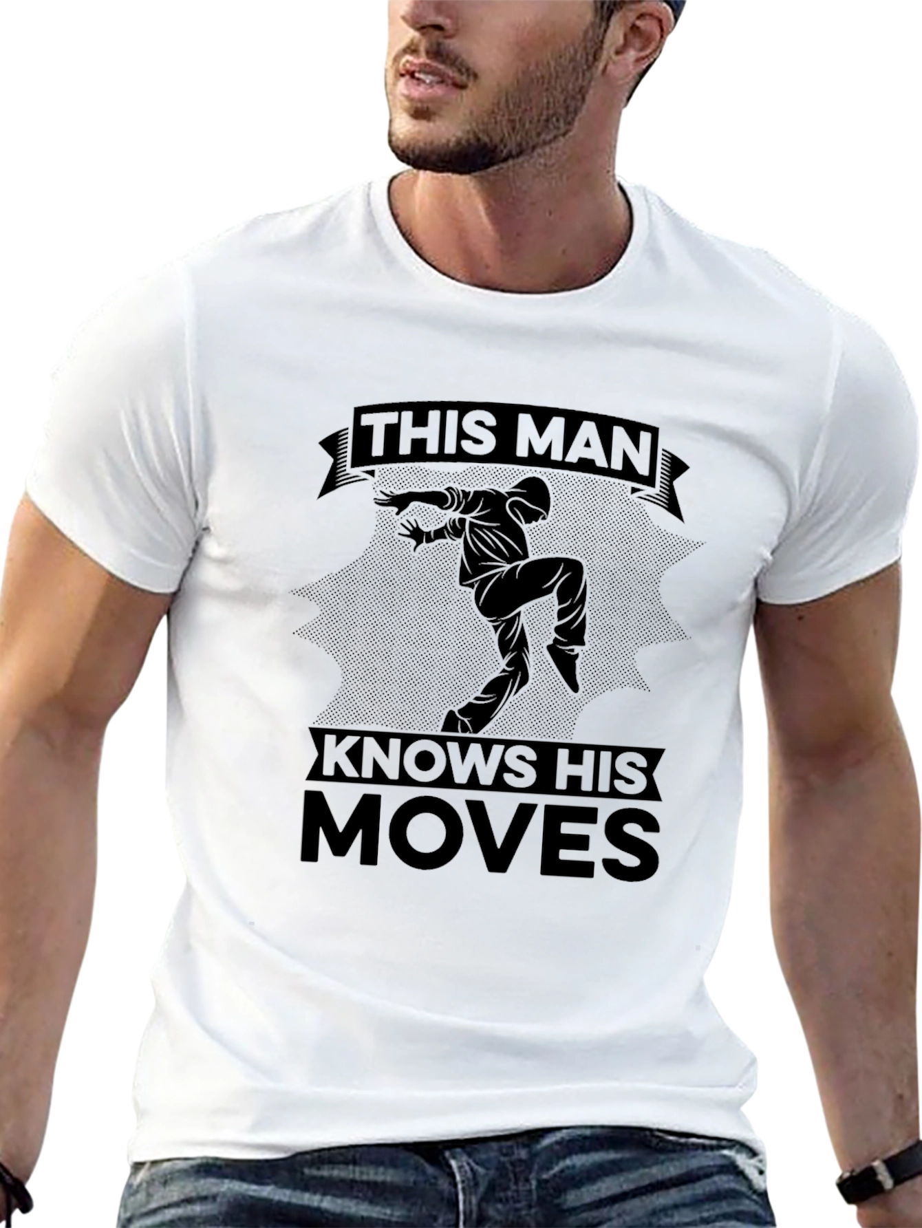 This Man Knows His Moves Black T-Shirt