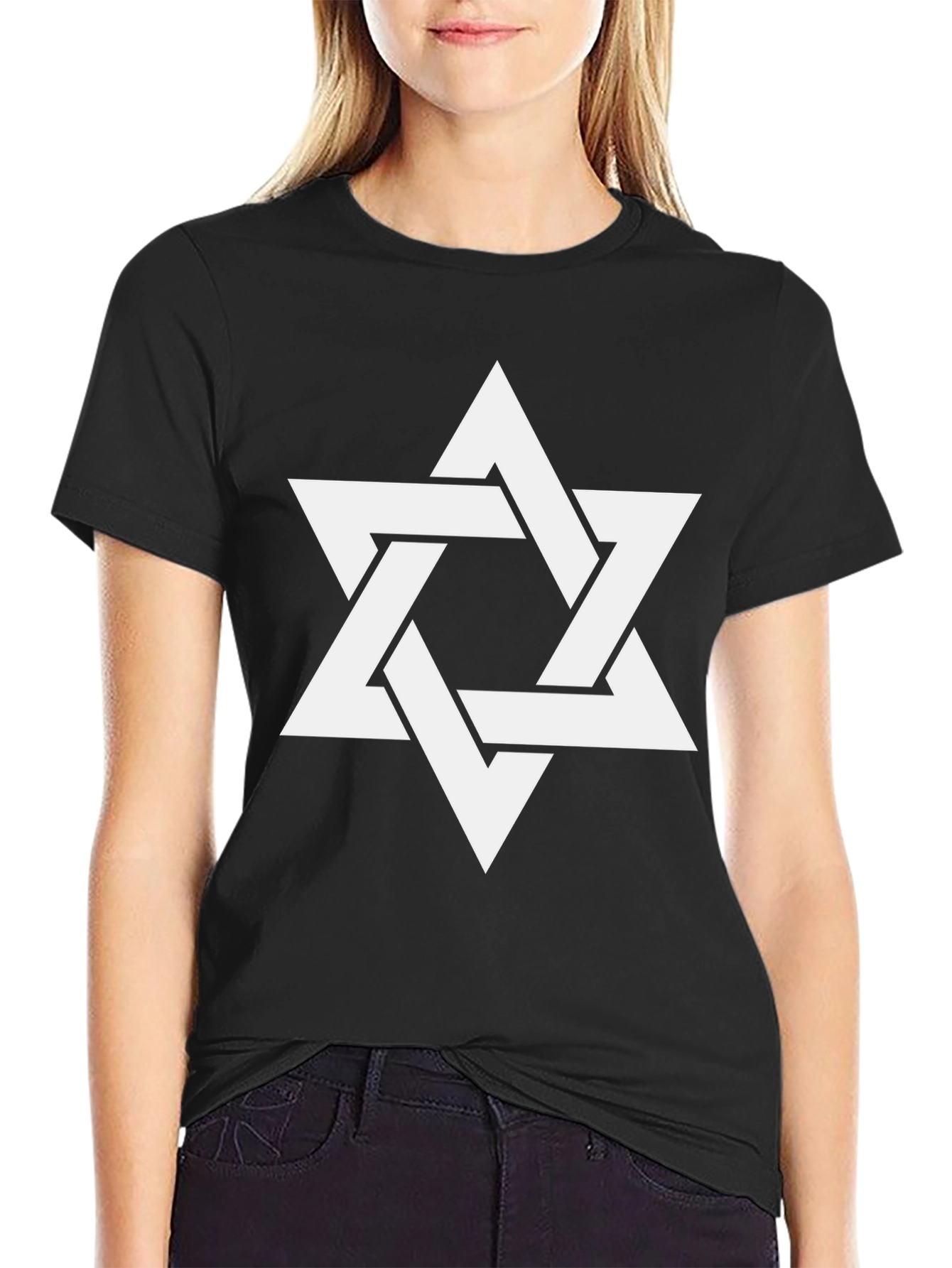 Star of David Mens Black T-Shirt