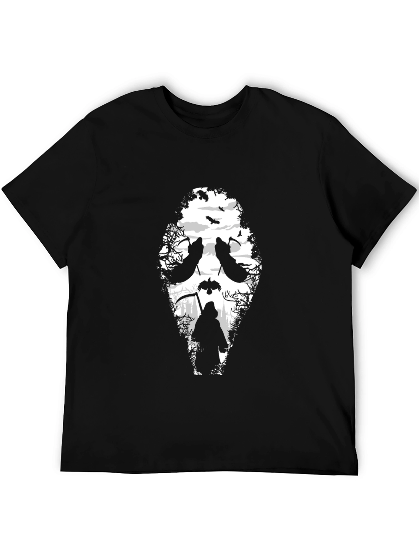 Grim Reaper Graphic T-Shirt - Black