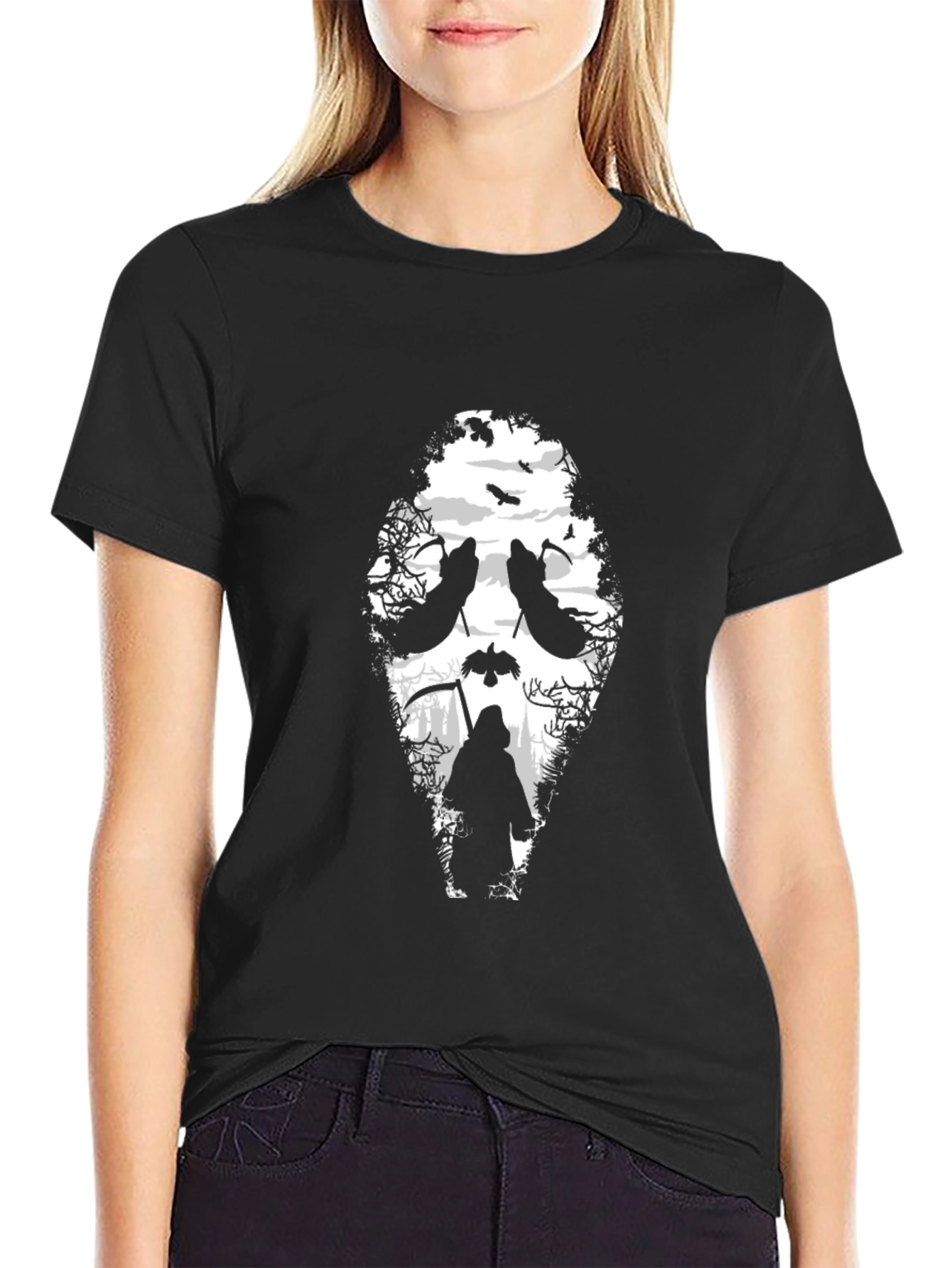 Grim Reaper Graphic T-Shirt - Black