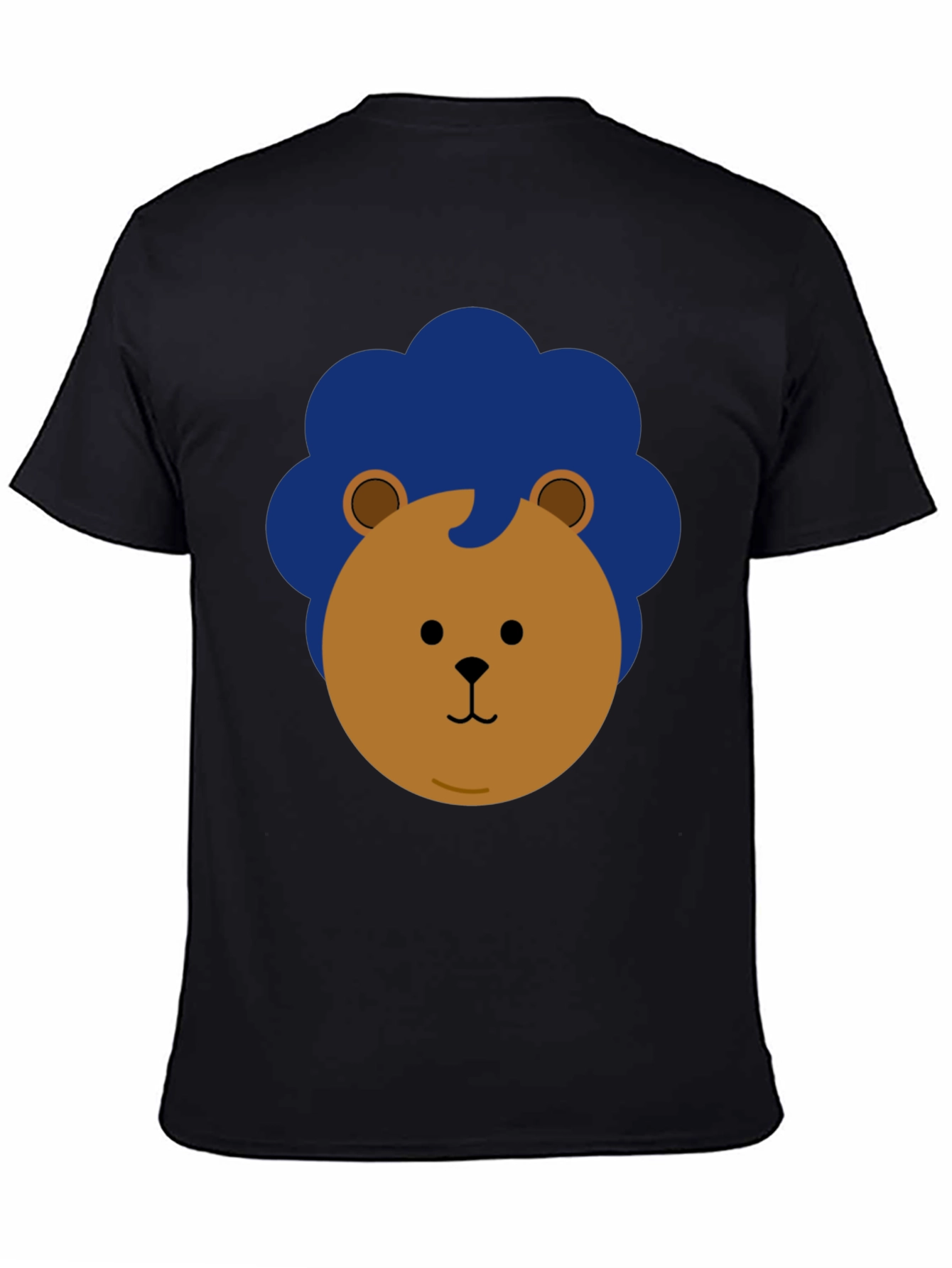 Lion Graphic Print Black Casual Tee