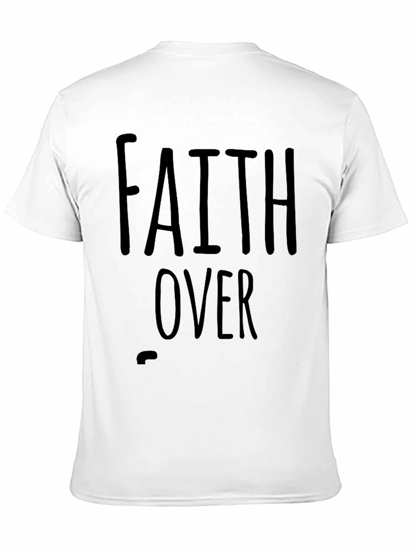 Faith Over Fear Graphic Tee - Black Cotton T-Shirt