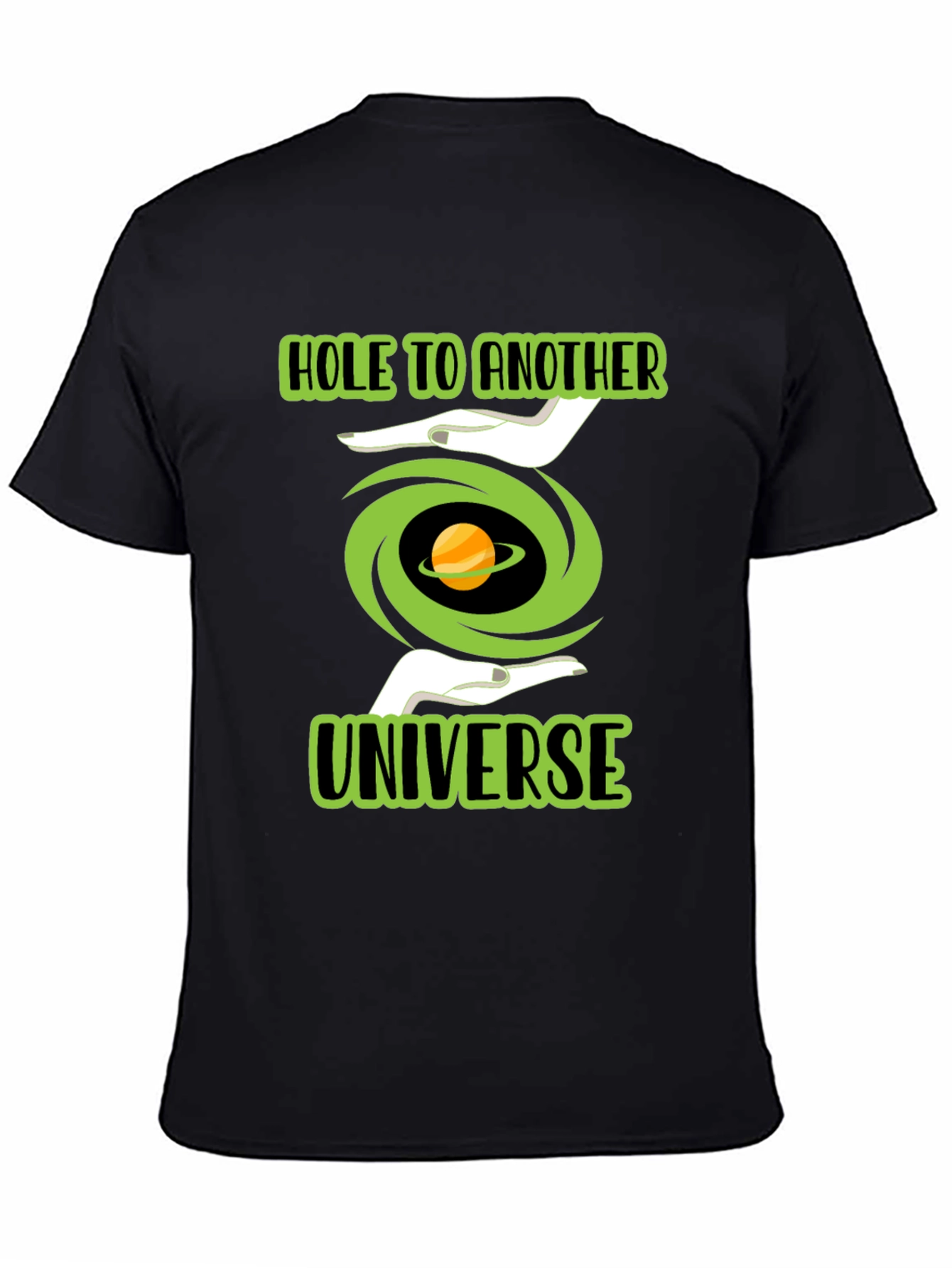 Hole to Another Universe Black T-Shirt