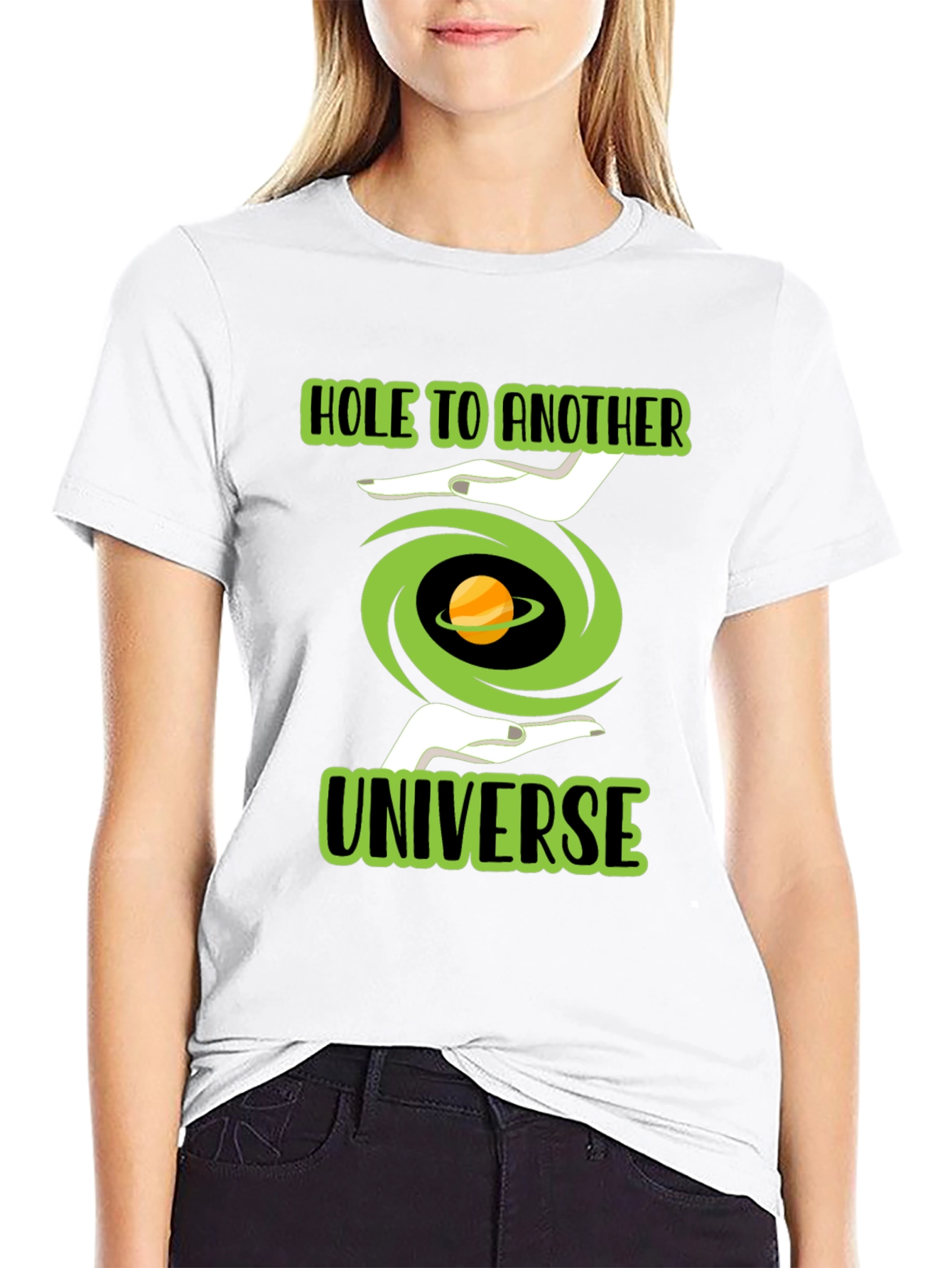 Hole to Another Universe Black T-Shirt