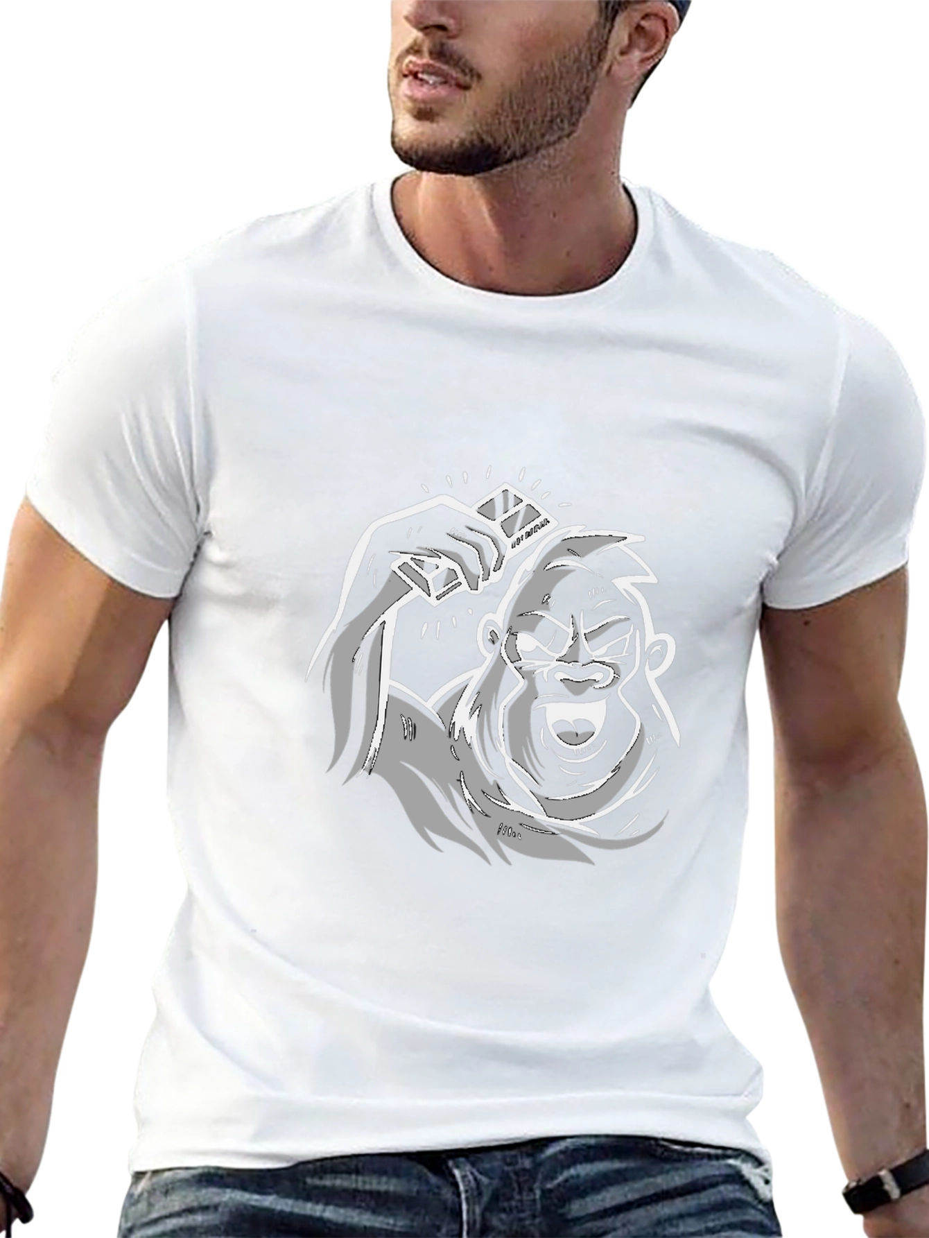 Gorilla Graphic Tee - Bold Black Cotton T-Shirt