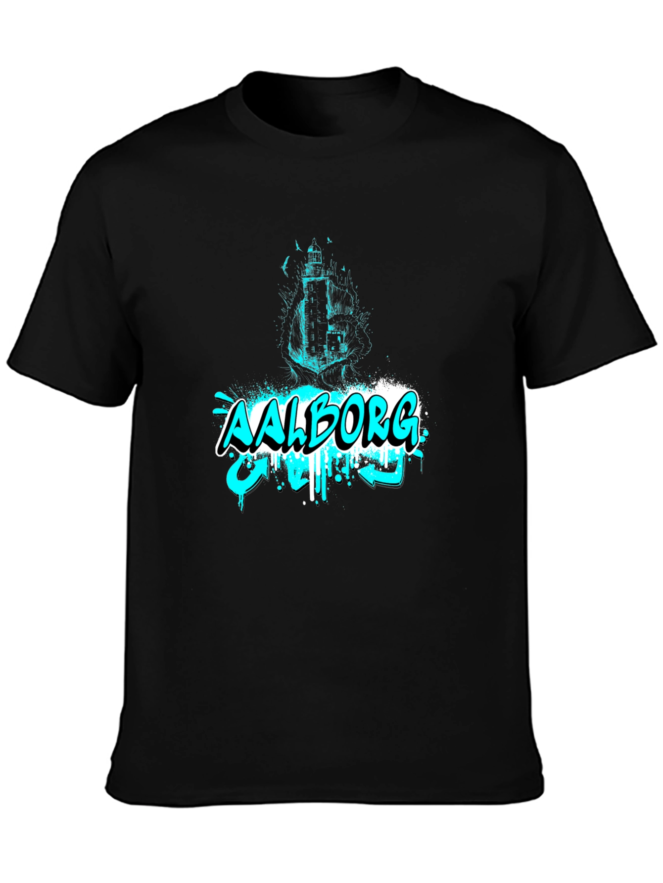 Aalborg Graffiti Style Black T-Shirt