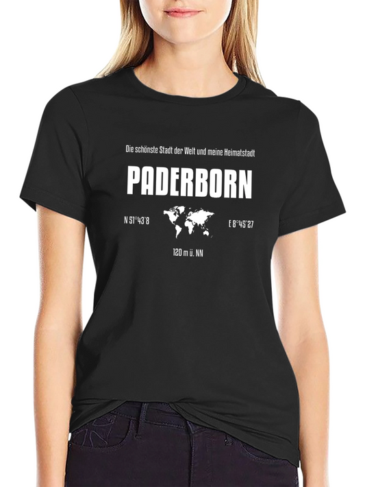Paderborn Heimatstadt Graphic Tee - Black Cotton T-Shirt