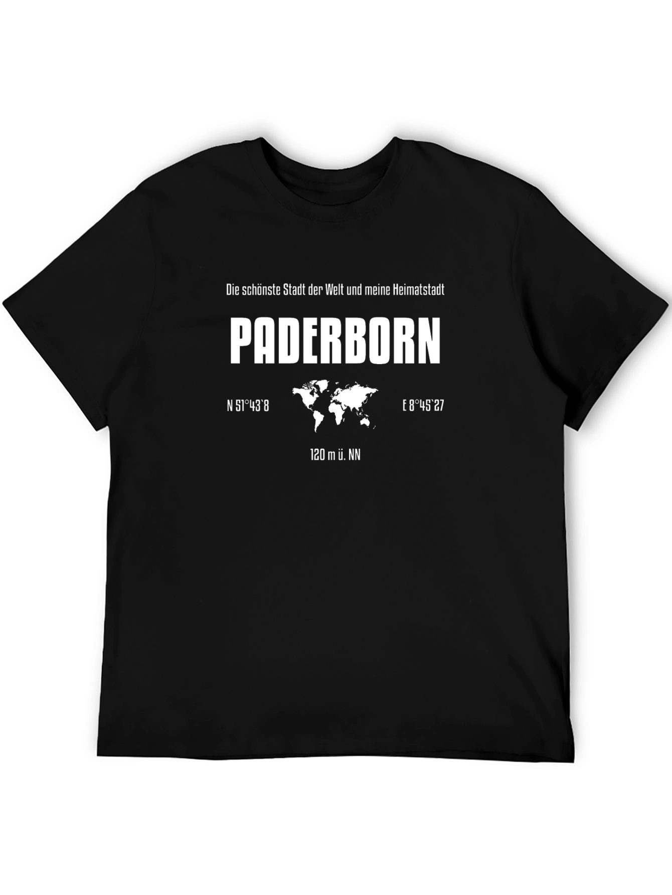 Paderborn Heimatstadt Graphic Tee - Black Cotton T-Shirt